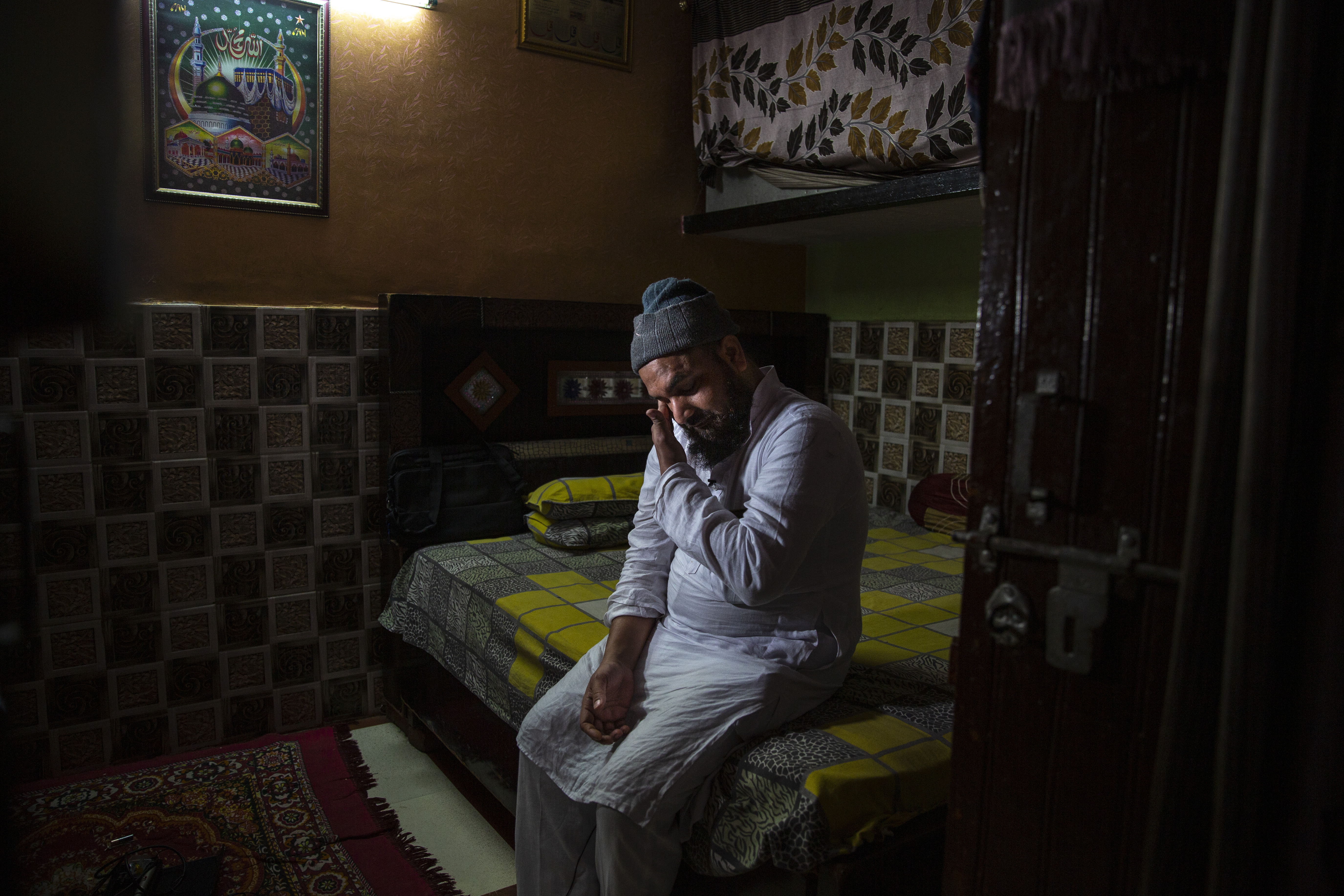 Haroon, who saw his 32-year-old brother being shot and killed by his Hindu neighbours during the February 2020 communal riots [Altaf Qadri/AP]