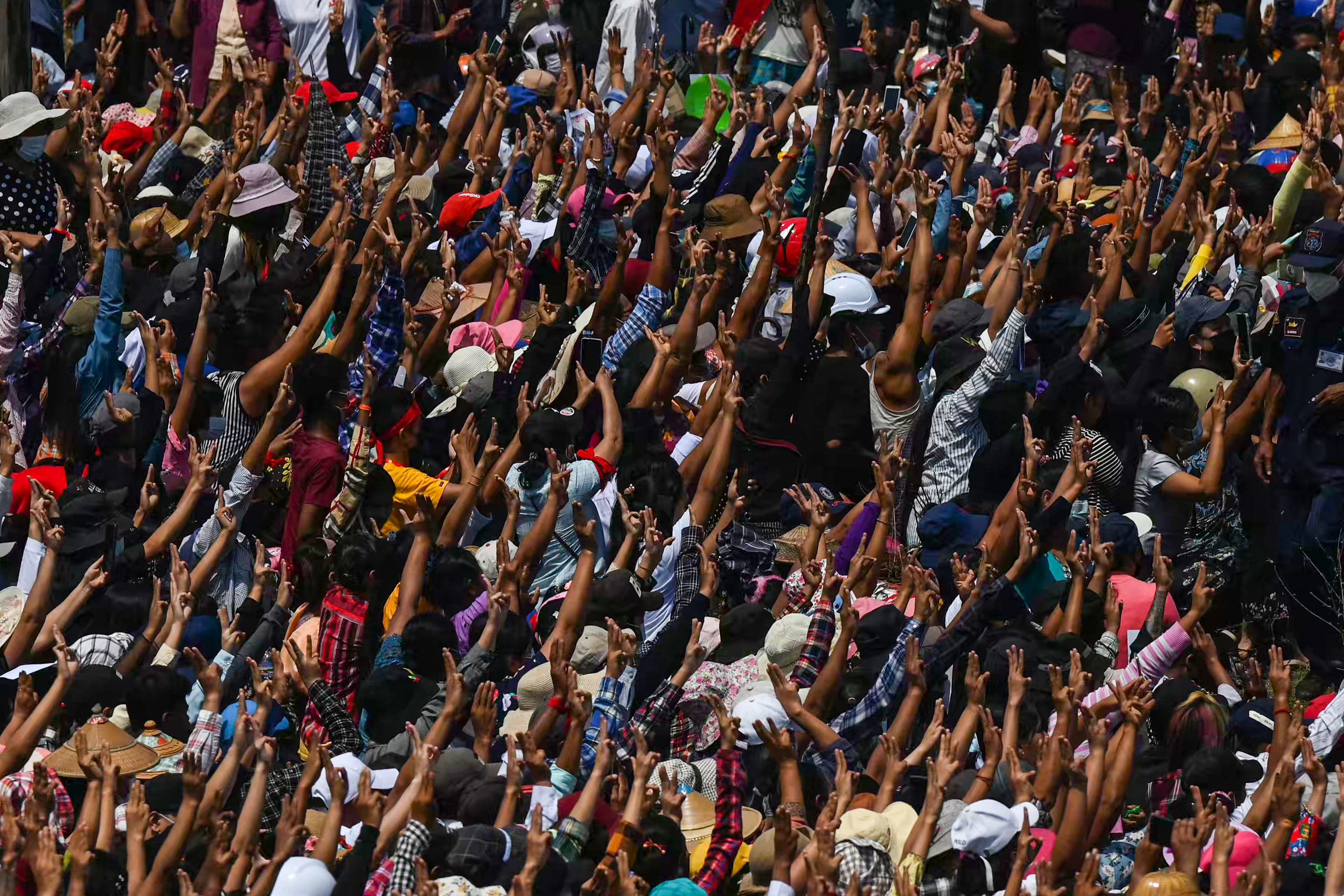 At least 21 people have been killed since the February 1 military coup that ousted leader Aung San Suu Kyi [File: STR/AFP]
