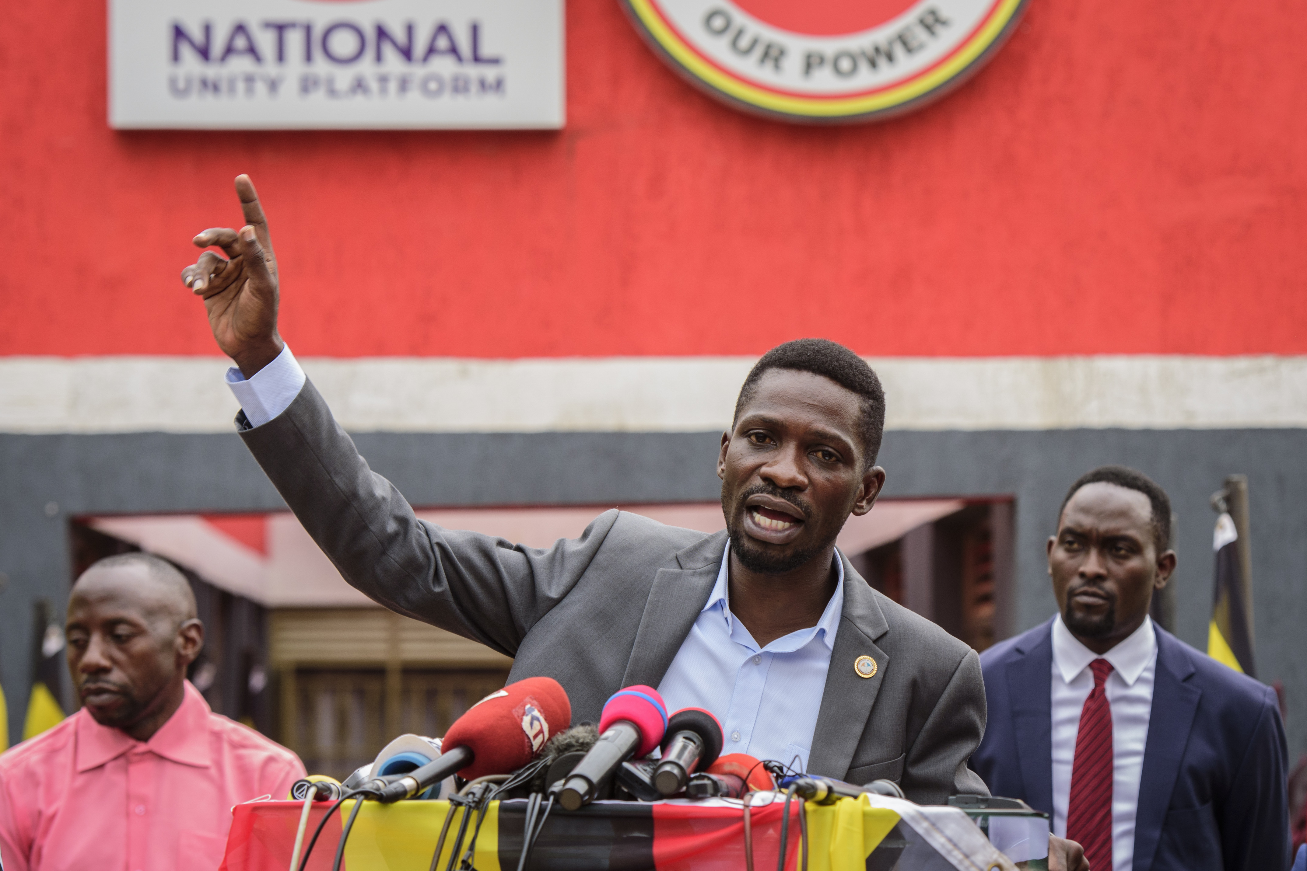 Bobi Wine urged demonstrations against President Yoweri Museveni&#39;s rule [File: Nicholas Bamulanzeki/AP Photo]