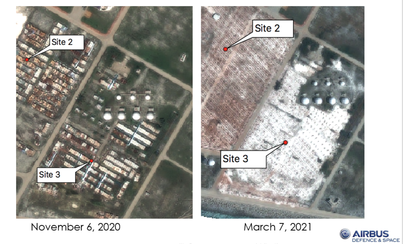 New satellite images published by the US-based technology firm, Simularity, show Chinese construction continuing on Subi Reef, which is within the Philippine exclusive economic zone [Simularity/Airbus]