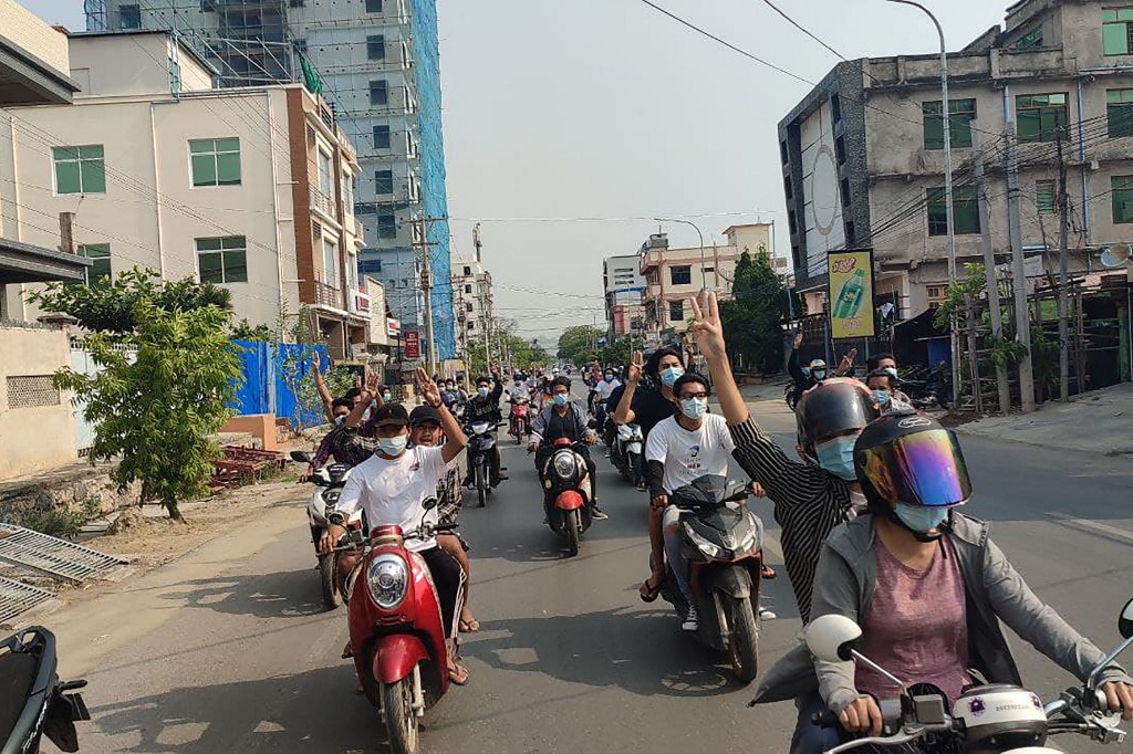 At least 715 protesters have been killed in Myanmar since the removal of Aung San Suu Kyi&#39;s government in February [Handout /Facebook via AFP]
