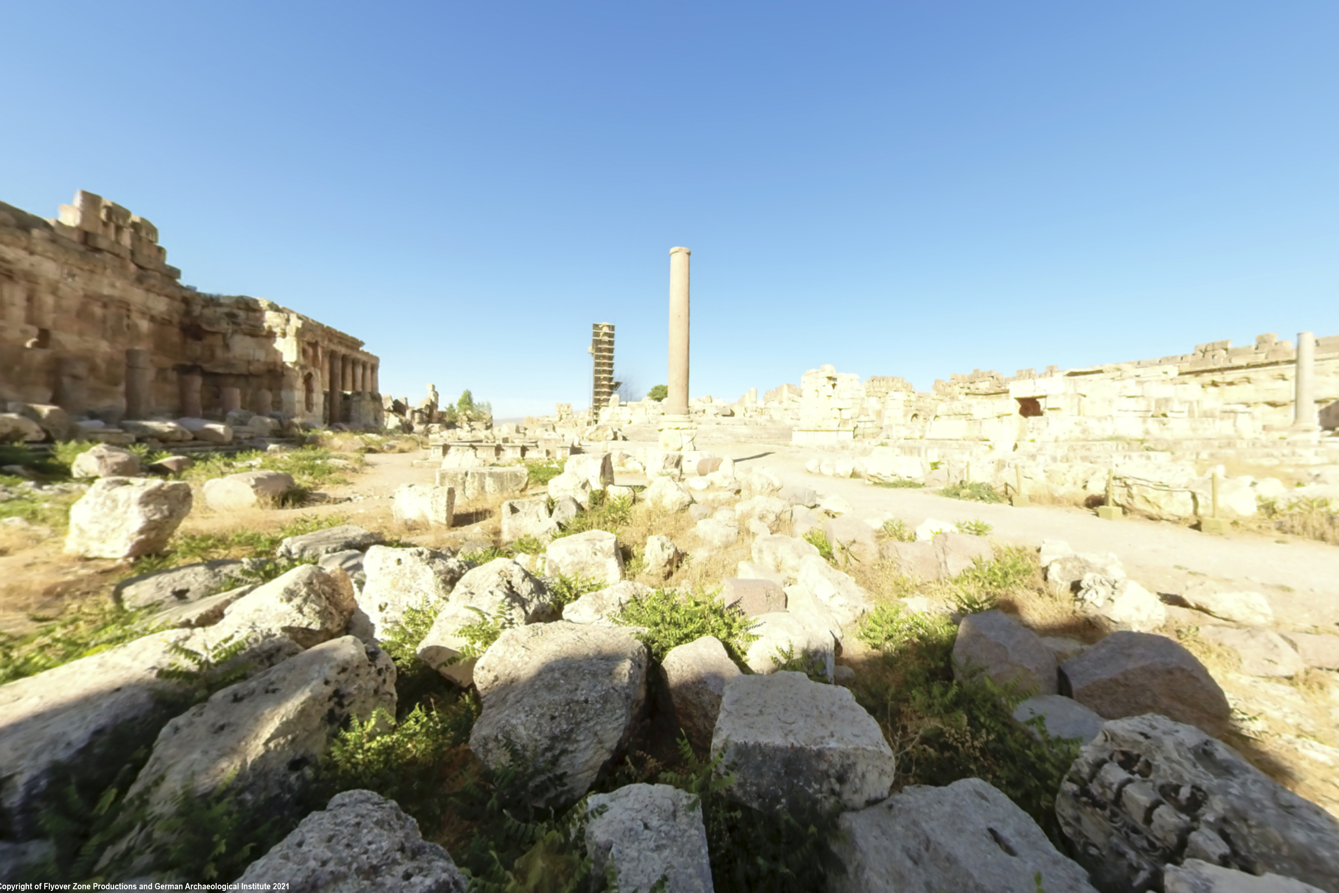 Within the app, users will be able to explore a series of 38 fully interactive, 360-degree panoramas [Courtesy: Flyover Zone Productions and German Archaeological Institute]