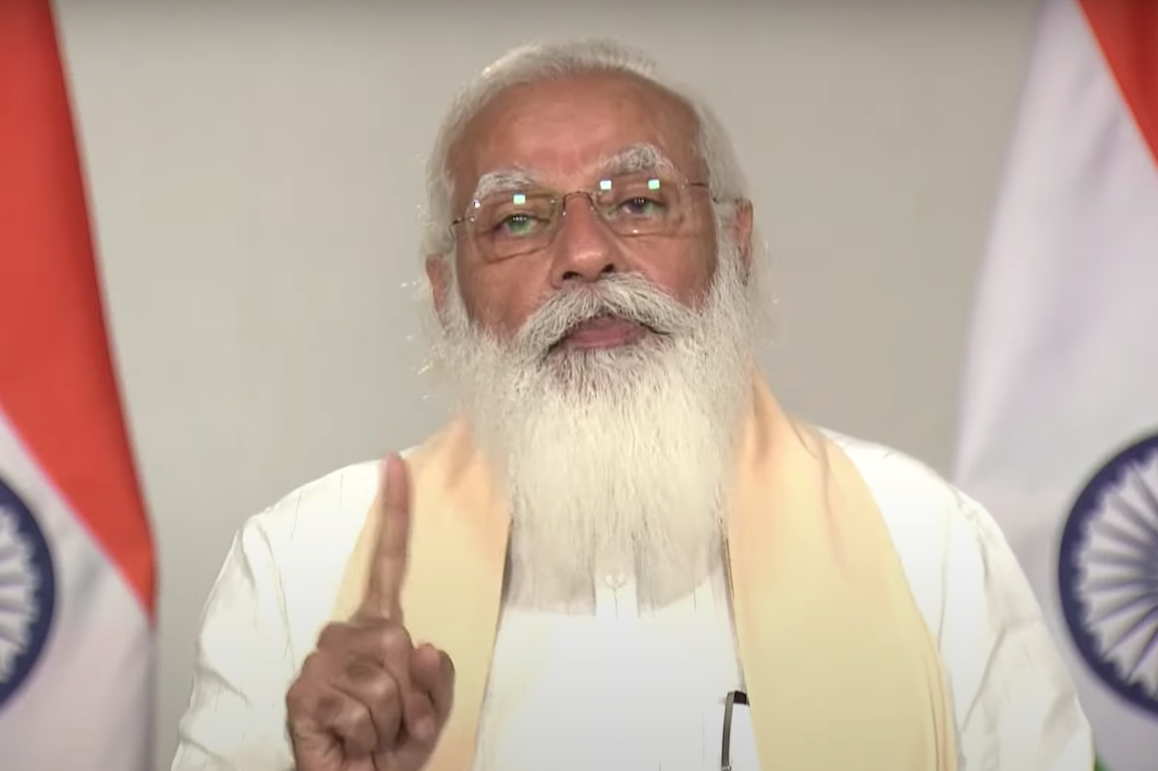 Modi swept to power in 2014 and was re-elected in 2019 with the biggest majority of any Indian leader in three decades [Screengrab/Youtube]