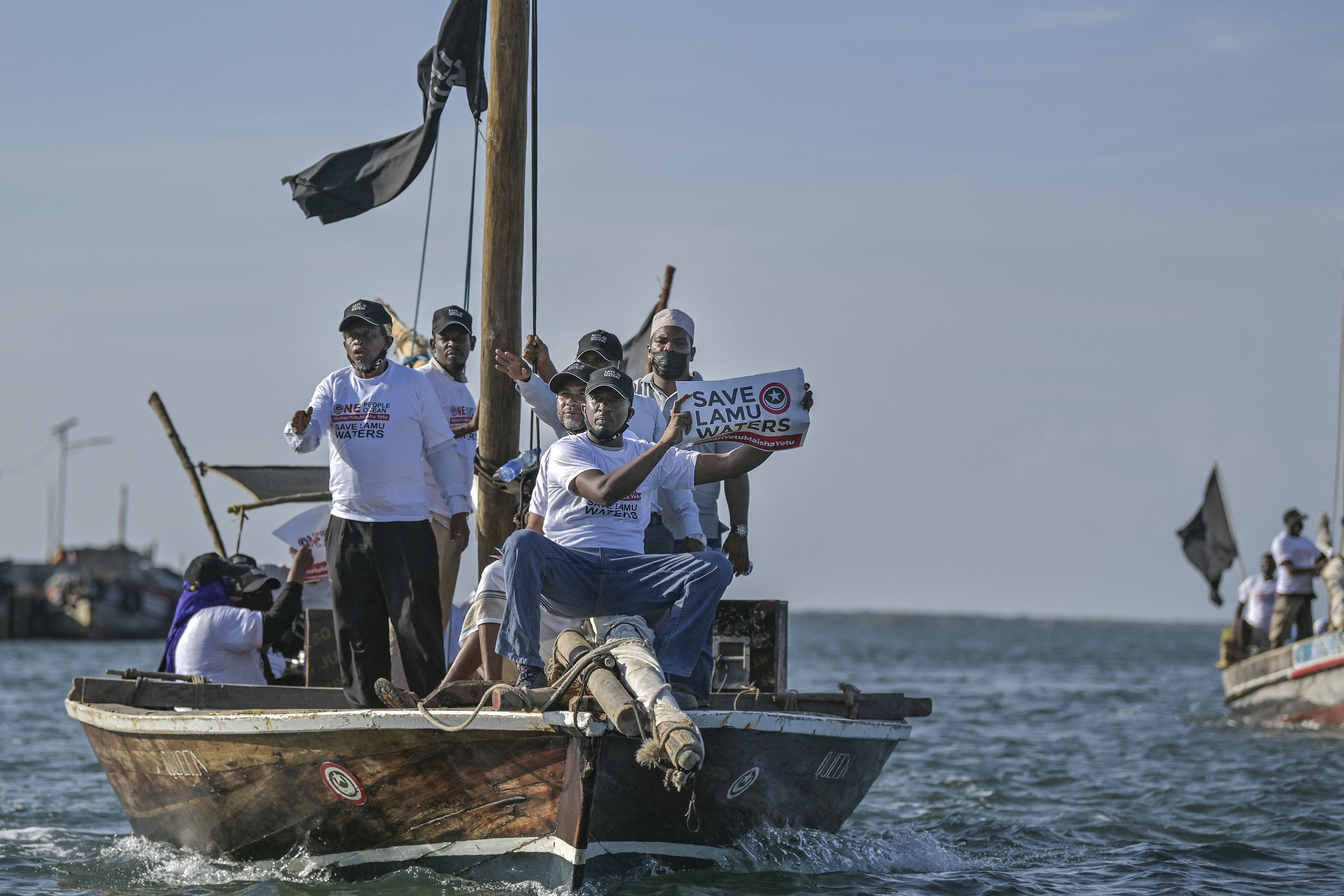 Kenyan coastal fishermen demonstrate over the maritime legal dispute between Kenya and Somalia in the Indian Ocean [File: Tony Karumba/AFP]