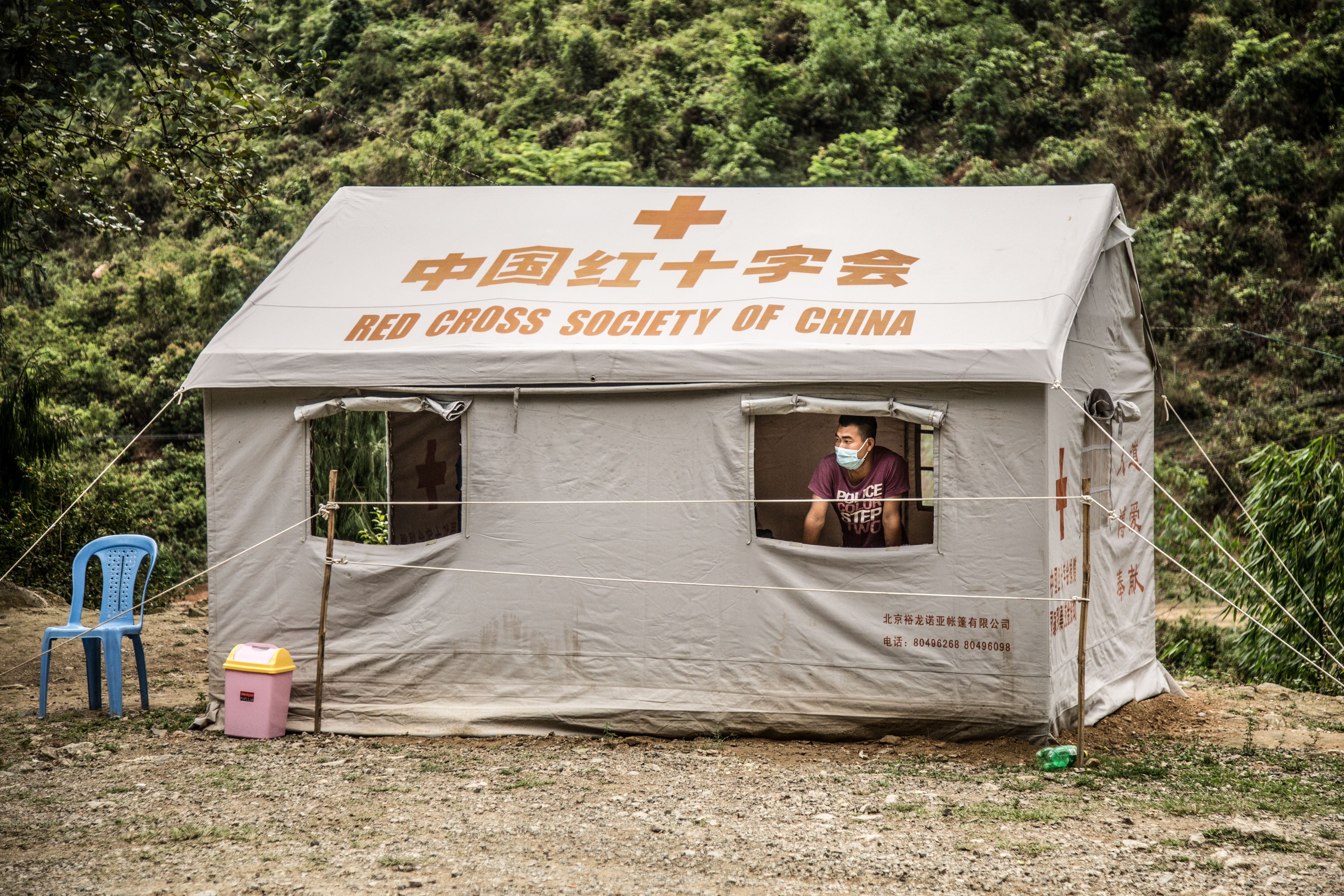 Red Cross volunteers from China have been helping with COVID response in border areas controlled by the Kachin Independence Organization [Yawng Htang/AL Jazeera]