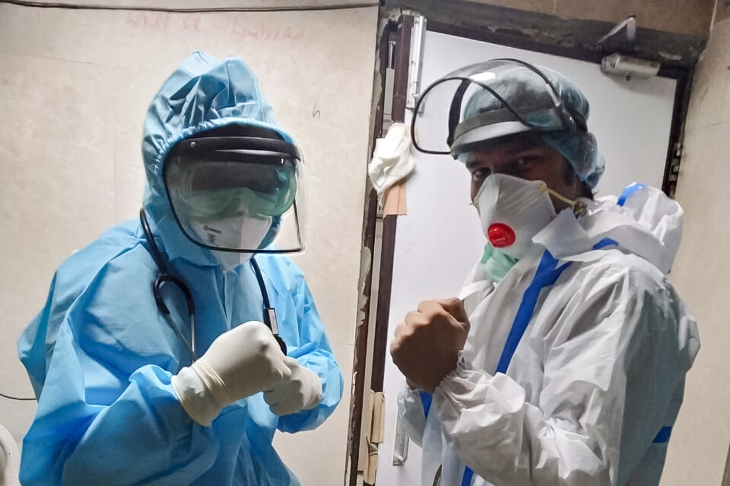 Getting ready for the COVID war ahead [Photo courtesy of Dr Aftabuddin Ahmed]