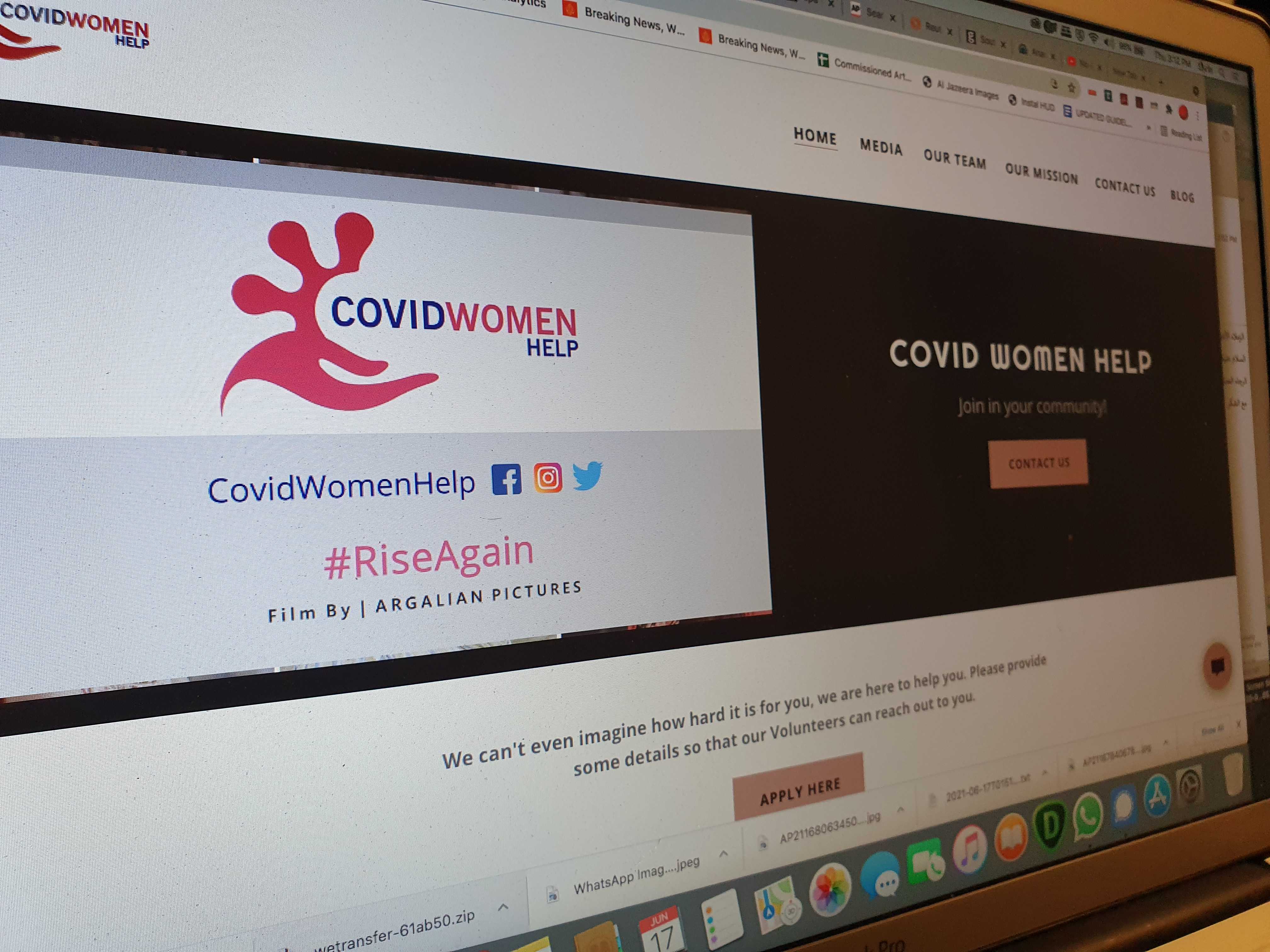 The volunteer-driven initiative has a tagline, #RiseAgain, and its aim is to help widows achieve financial stability [Al Jazeera]