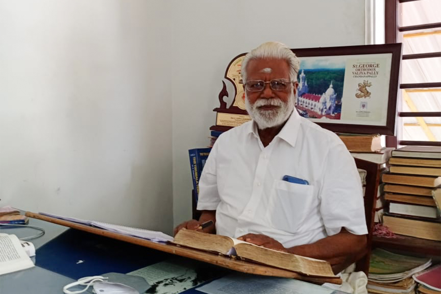 After devoting a lifetime to building shrines, Gopalakrishnan says he still has one unfulfilled task: founding a religious thoughts school [Courtesy of Govindan Gopalakrishnan]