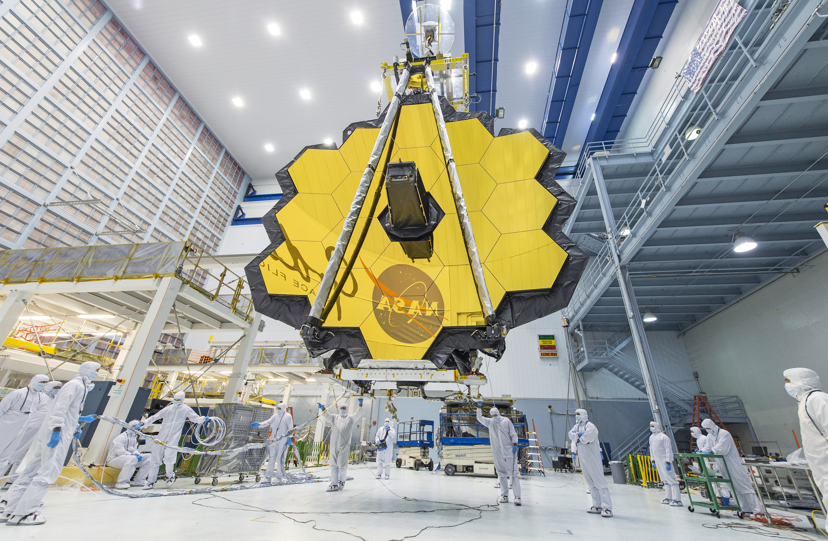 The James Webb Space Telescope, slated to launch in November, is expected to expand on the Hubble Space Telescope&#39;s 31-year legacy by peering even further into the universe than Hubble ever could [File: Desiree Stover/NASA via AP]