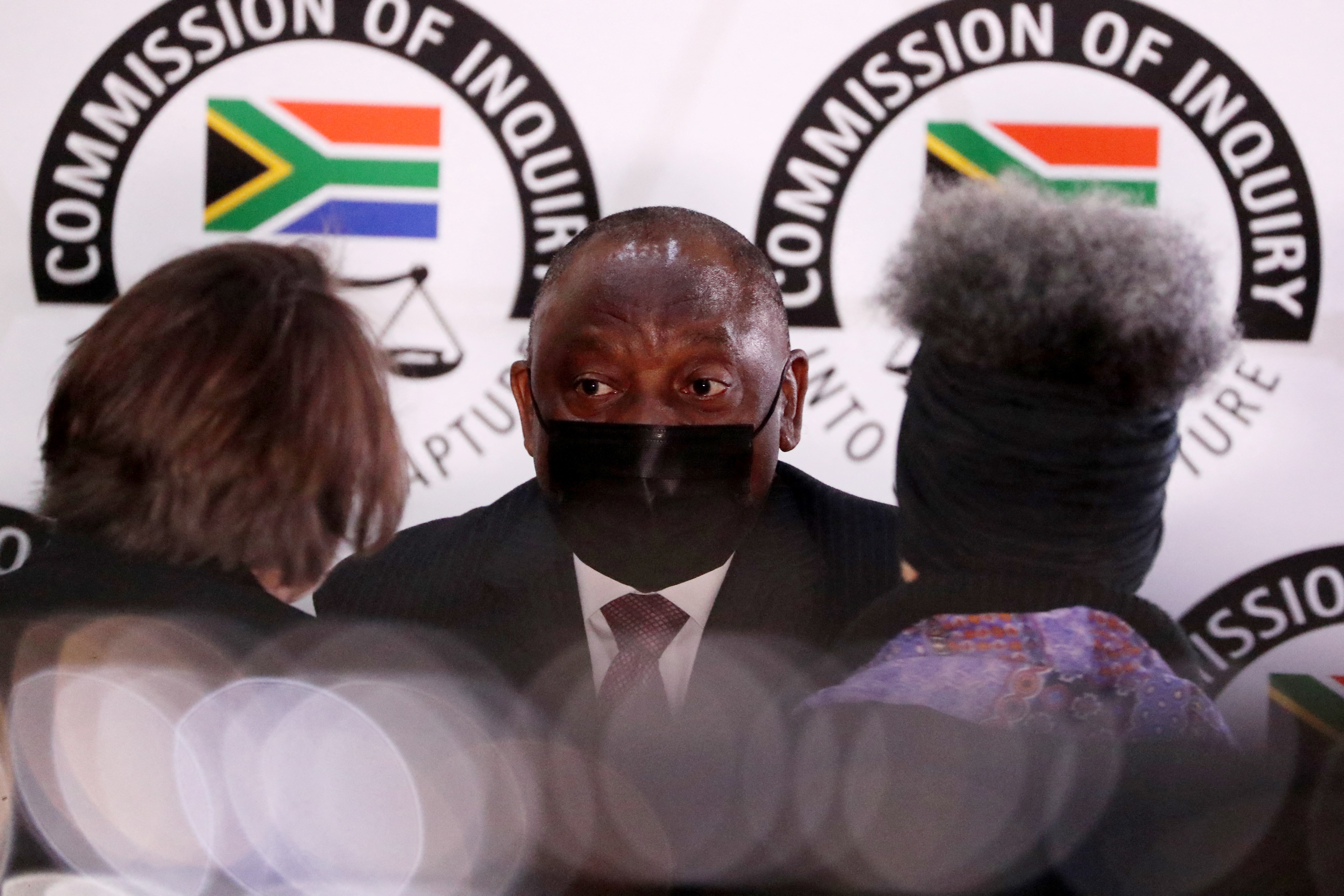 Ramaphosa has been criticised for being slow to act on corruption scandals [Sumaya Hisham/AFP]