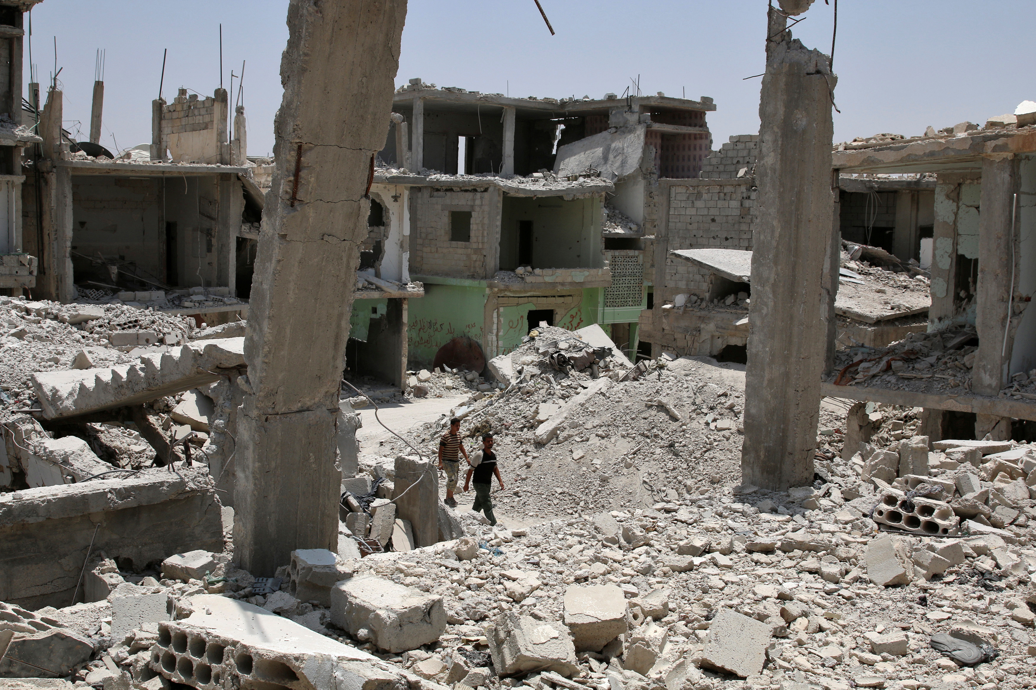 Nearly half of the population of the rebel-held district has fled heavy shelling and ground battles, but the UN warns remaining civilians are cut off with dwindling supplies [File: Alaa al-Faqir/Reuters]