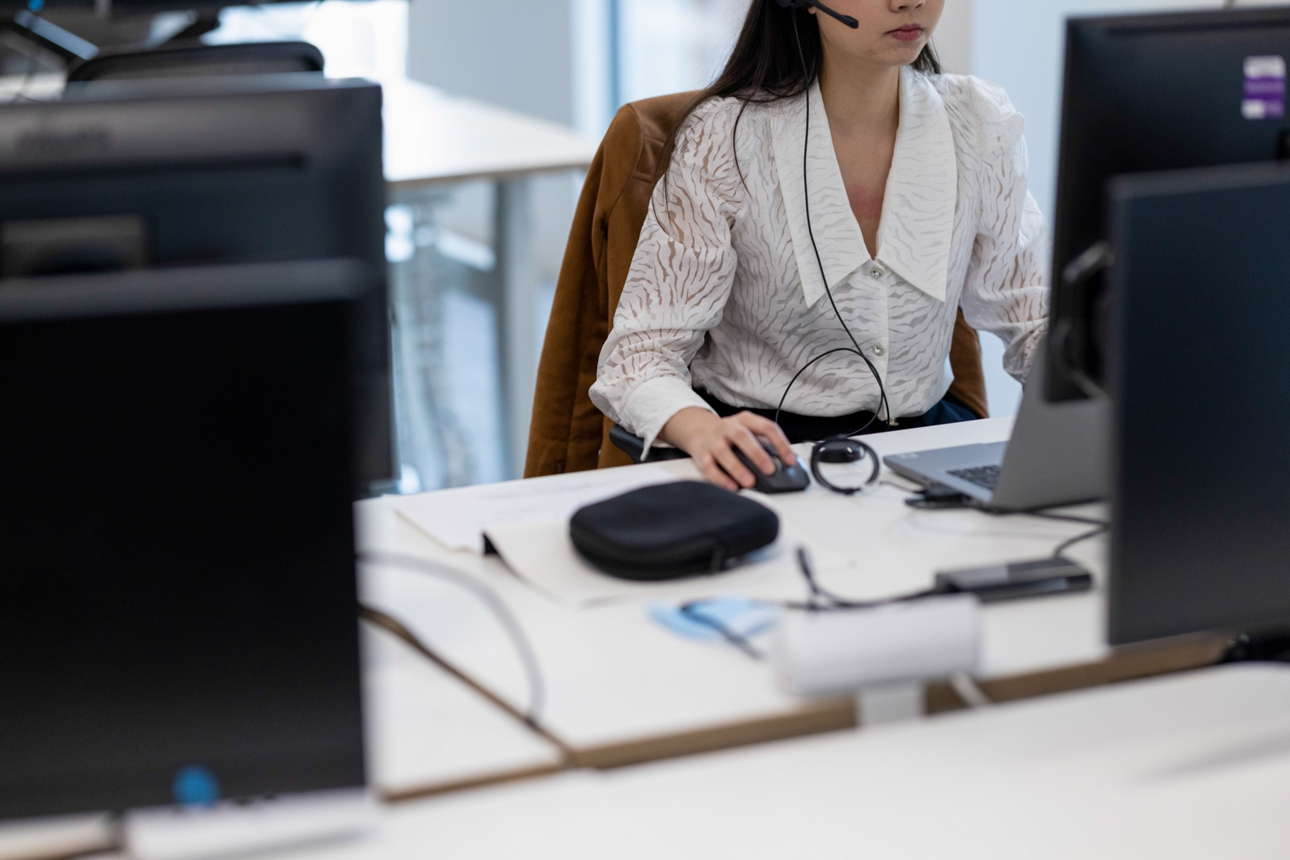 McKinsey & Company and LeanIn.org&#39;s seventh annual report examined data from 423 major companies, surveyed more than 65,000 employees and conducted interviews with people from diverse backgrounds to take stock of how American women are faring more than a year and a half into the coronavirus pandemic [File: Jason Alden/Bloomberg]