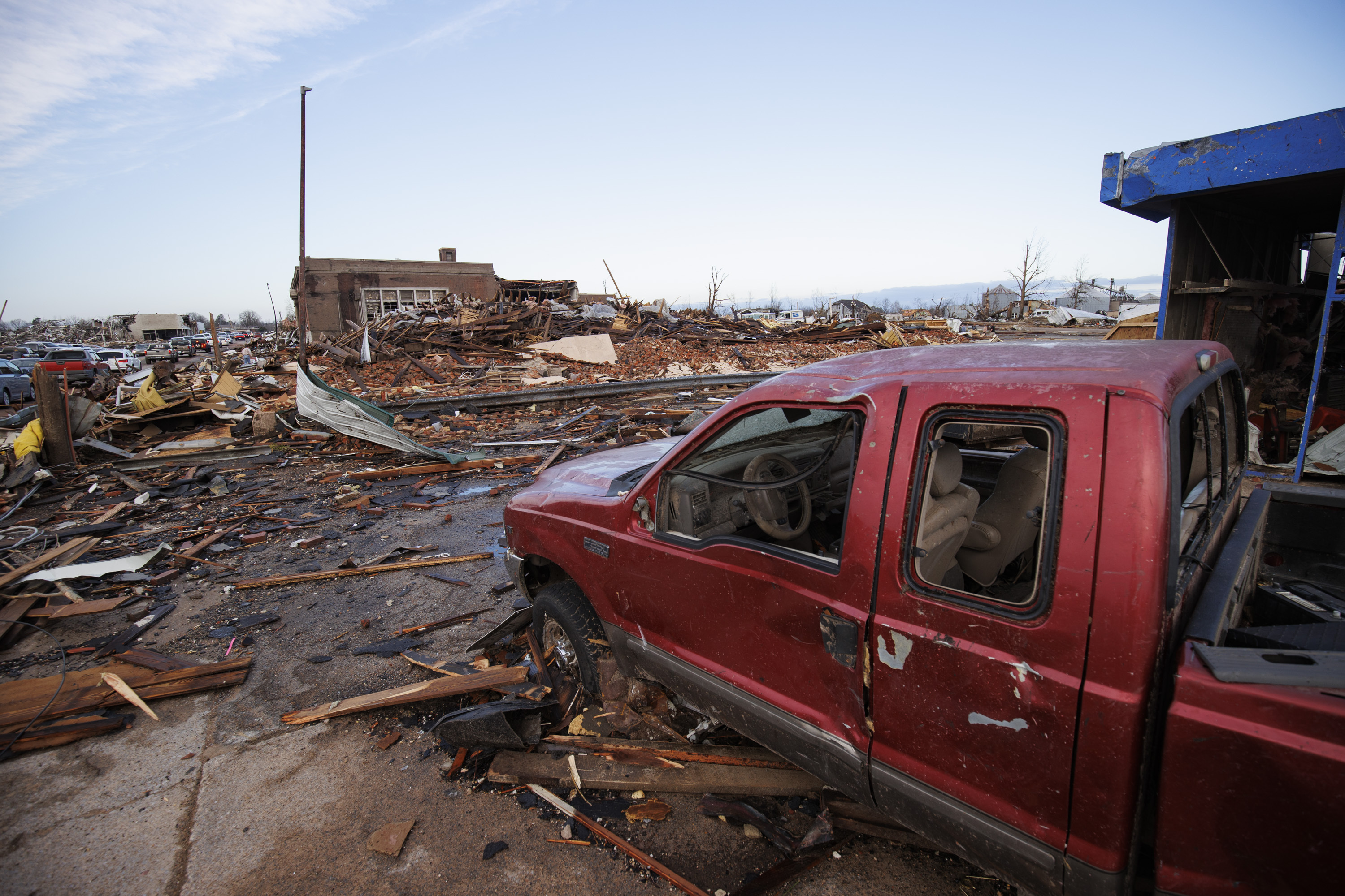 Multiple tornadoes tore through parts of the southern US late Friday leaving a large path of destruction and unknown fatalities [Brett Carlsen/Getty Images]