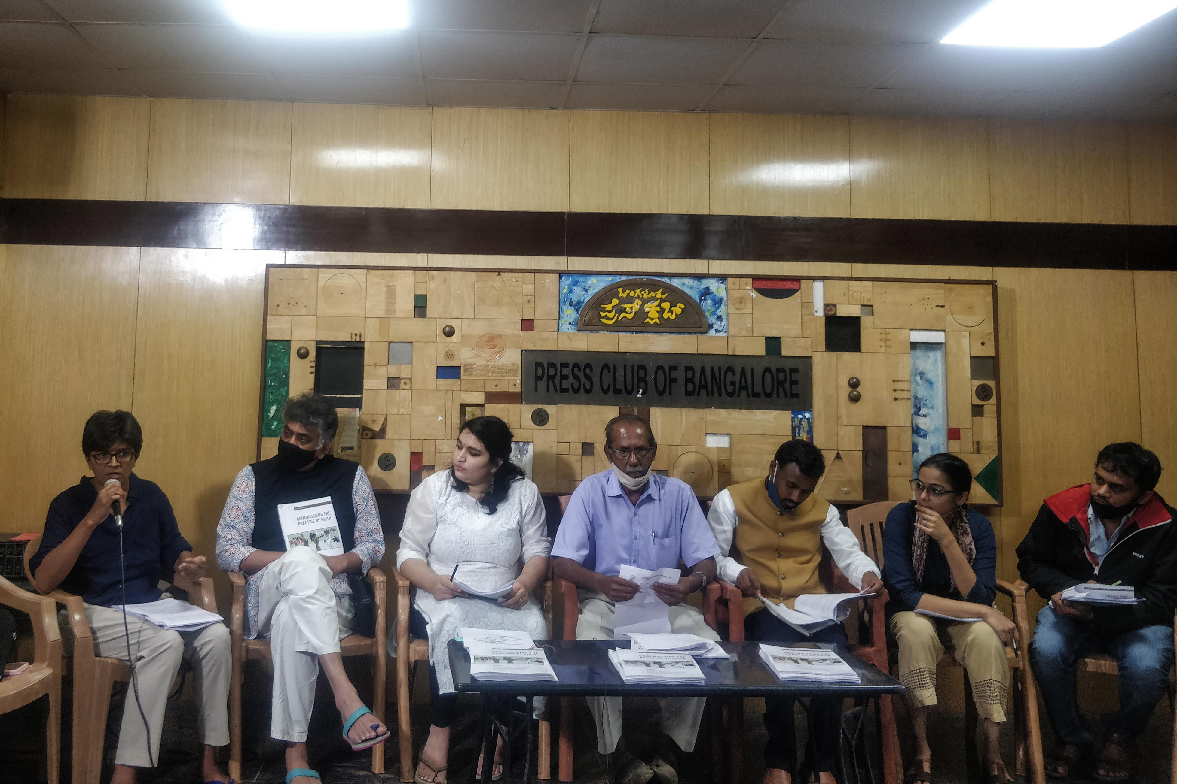 Protesti against anti-conversion bill in Bengaluru, India