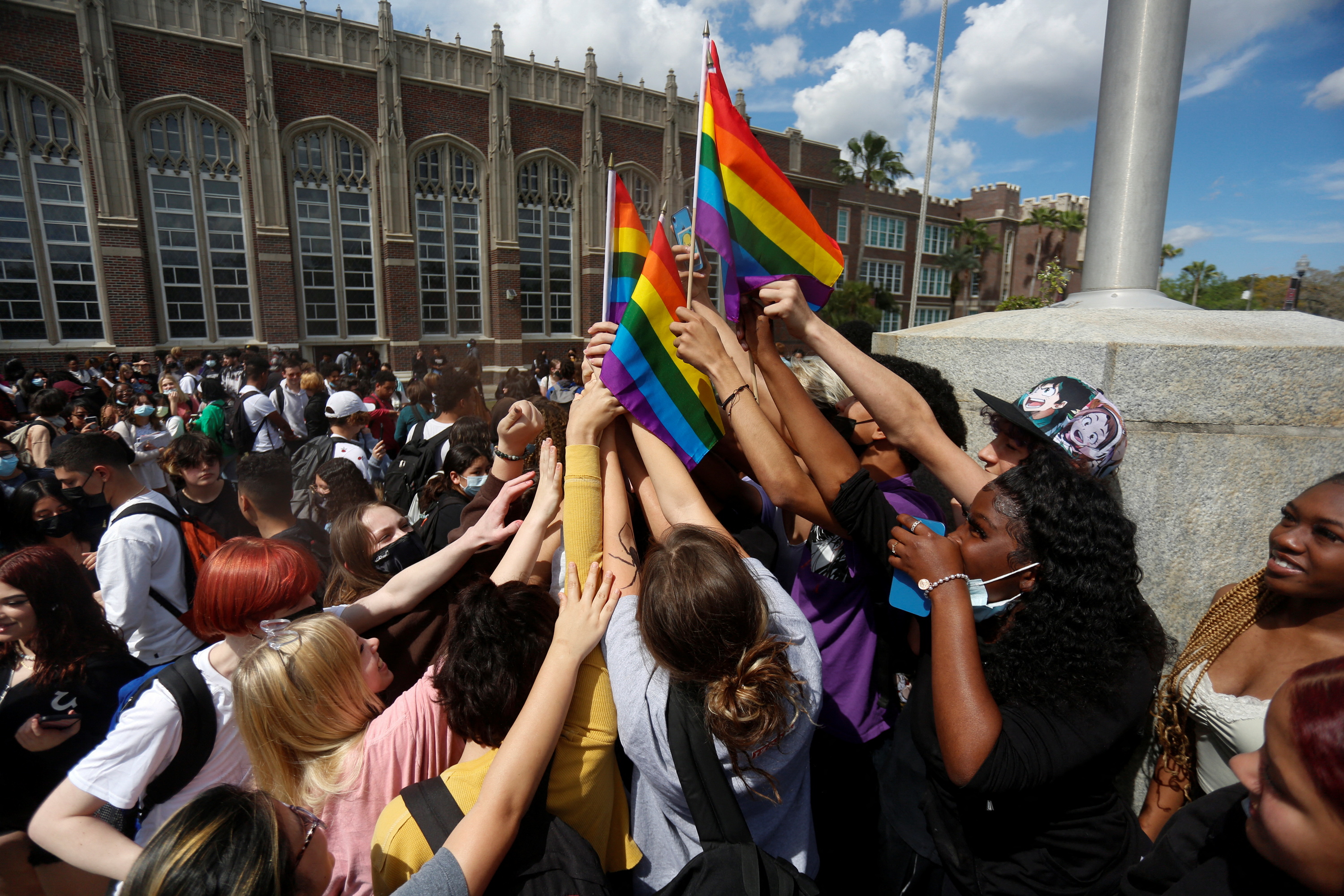 Florida students hold a protest