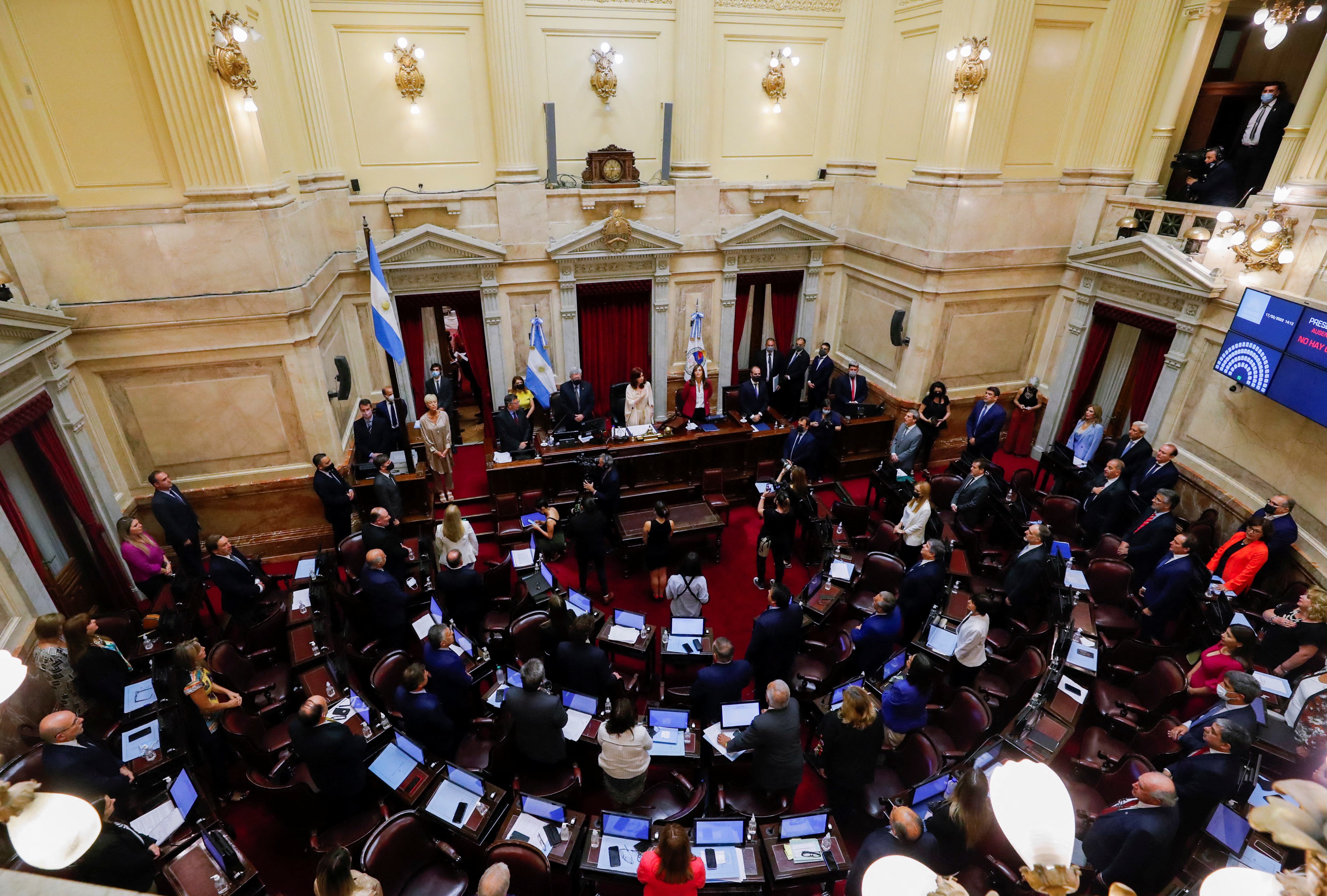 A general view of Argentina's Senate