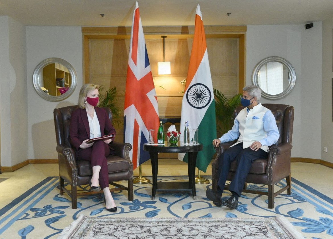 UK Foreign Secretary Liz Truss meets with Indian counterpart, Subrahmanyam Jaishankar