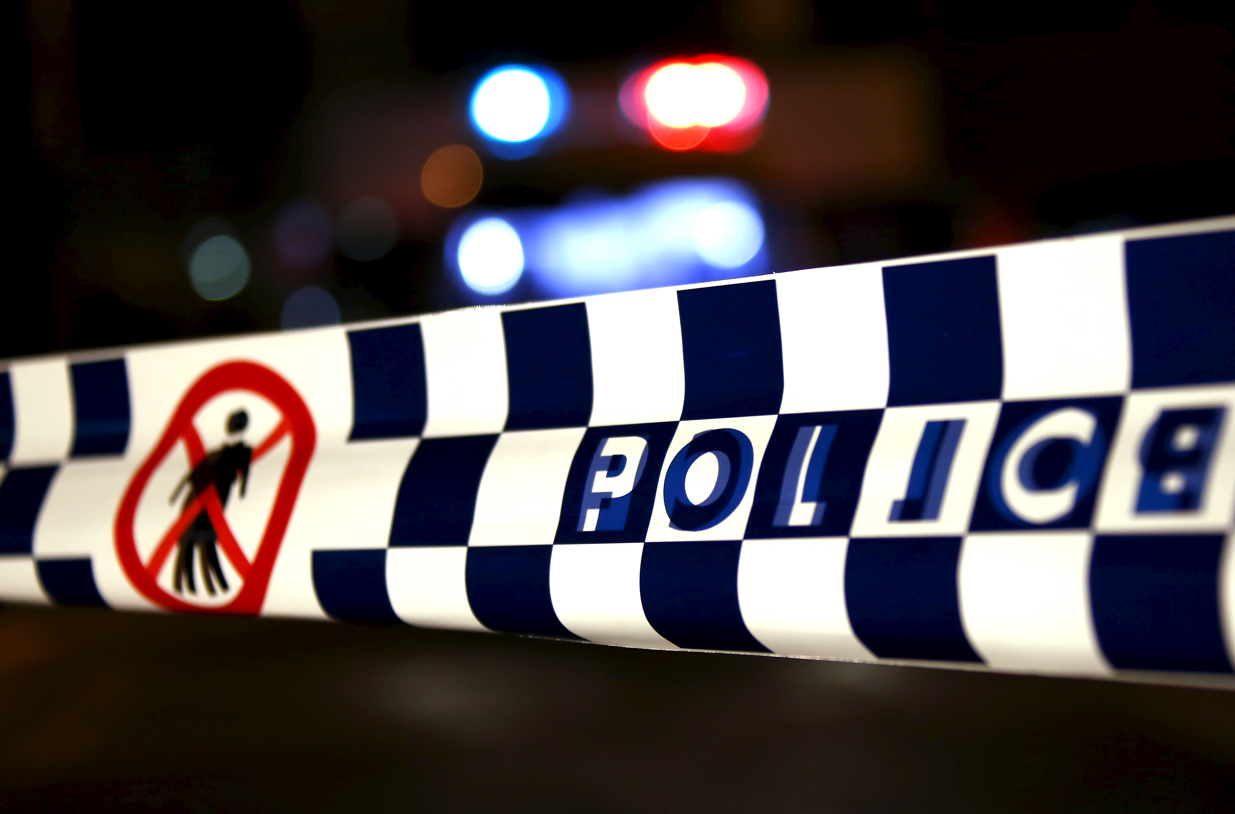 police tape at a crime scene in Australia