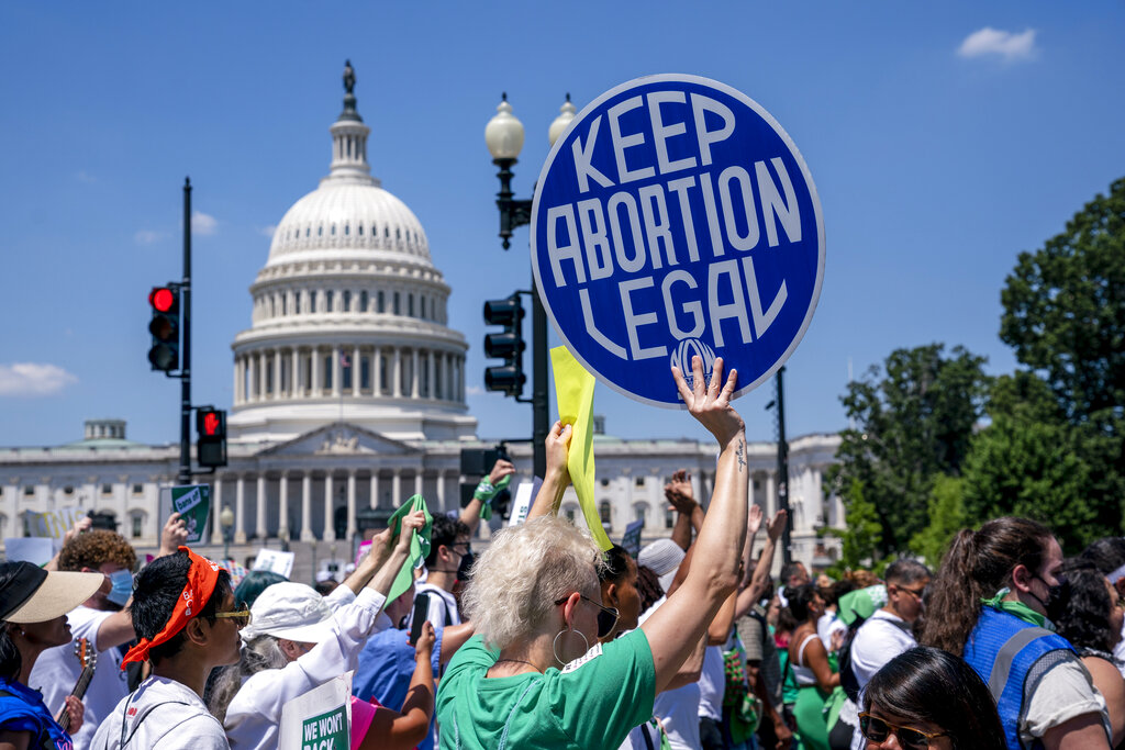 Pro-abortion rights protest in Washington, DC.
