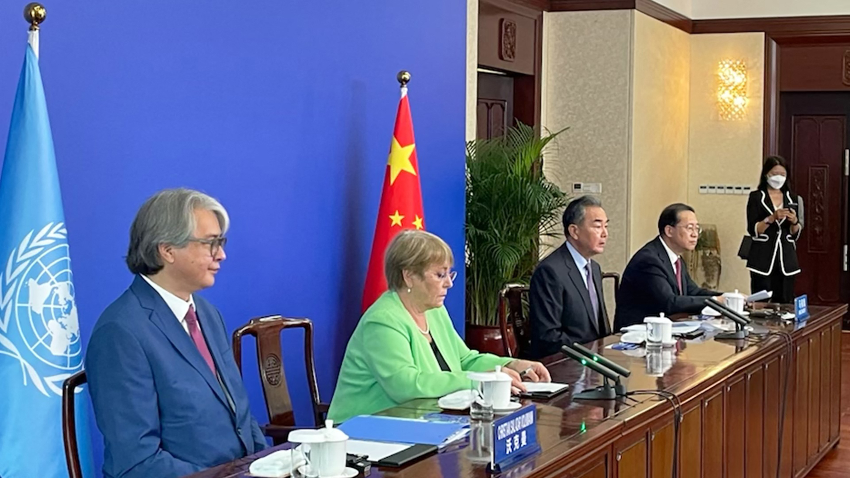 Xi Jinping and Michelle Bachelet spoke over a video link