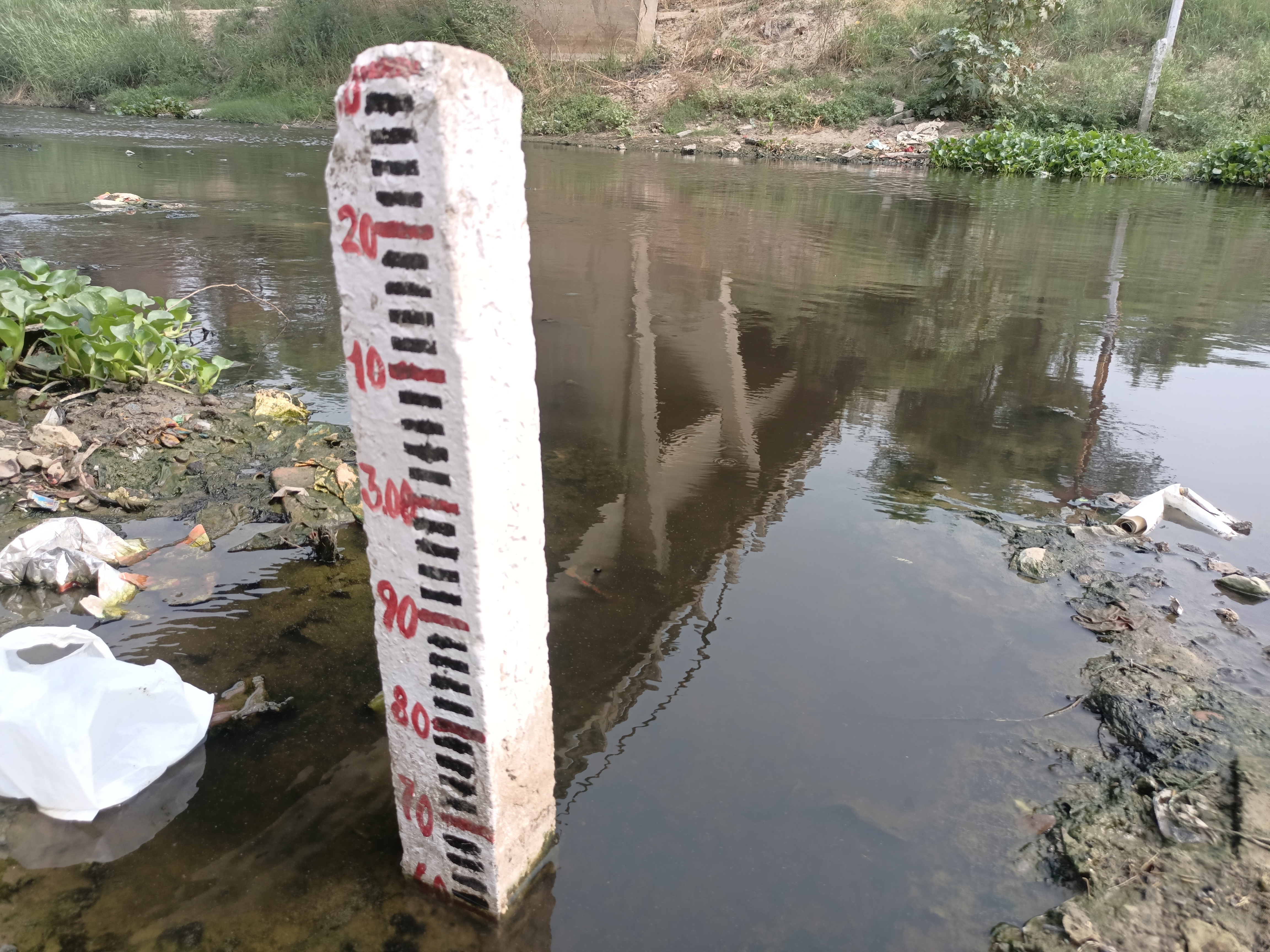 The polluted Krishna river, Uttar Pradesh, India.