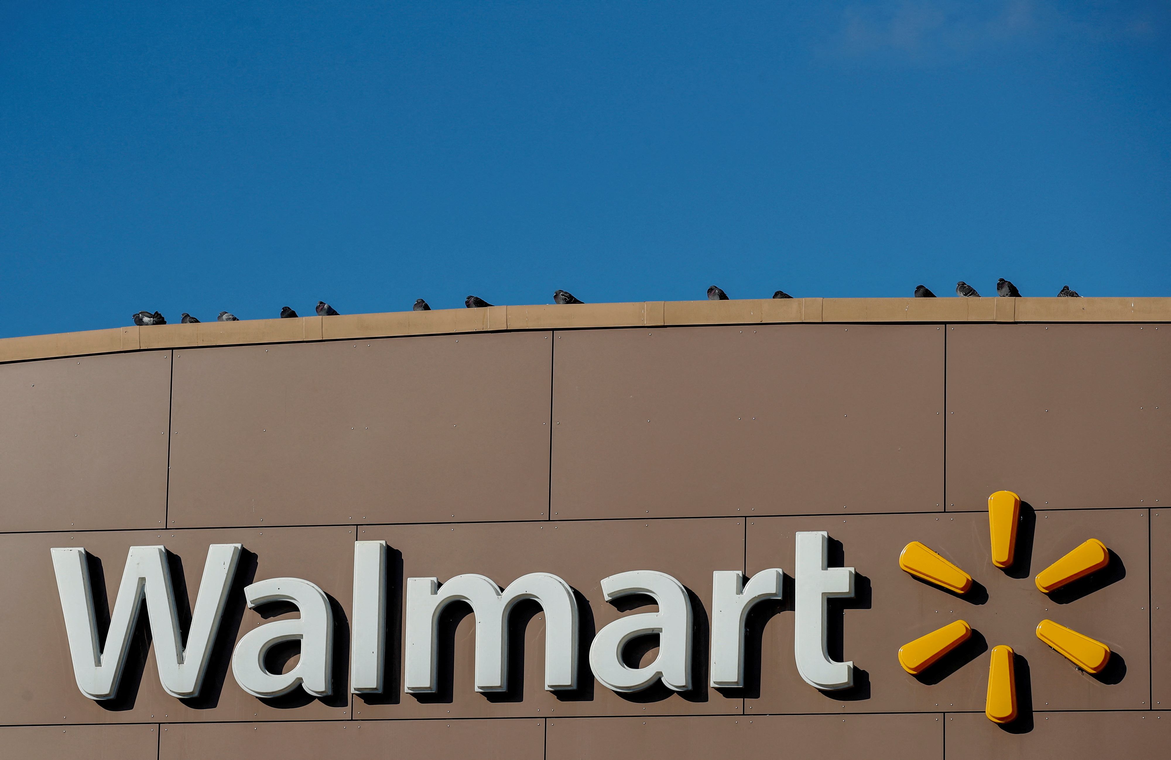 Walmart's logo is seen outside one of its stores in Chicago, Illinois, U.S.