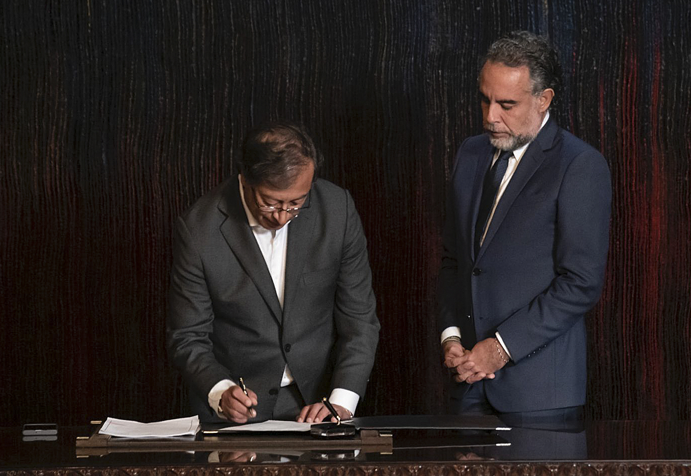 President Gustavo Petro signs a decree appointing Armando Benedetti as the new ambassador to Venezuela.