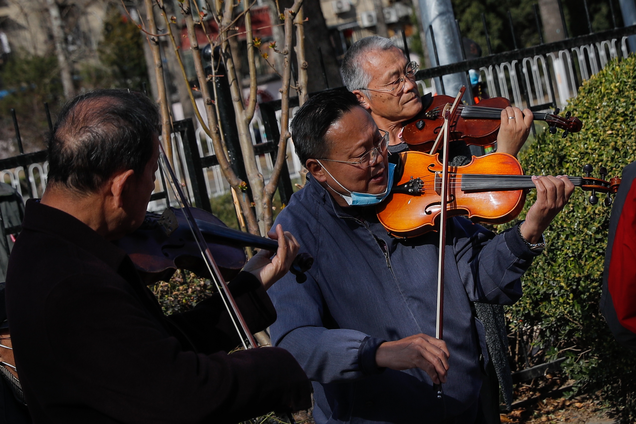 Older Chinese people will get easy access to vaccines through special priority services with mobile vaccination vehicles also pressed into service [File: Mark R Cristino/EPA-EFE]