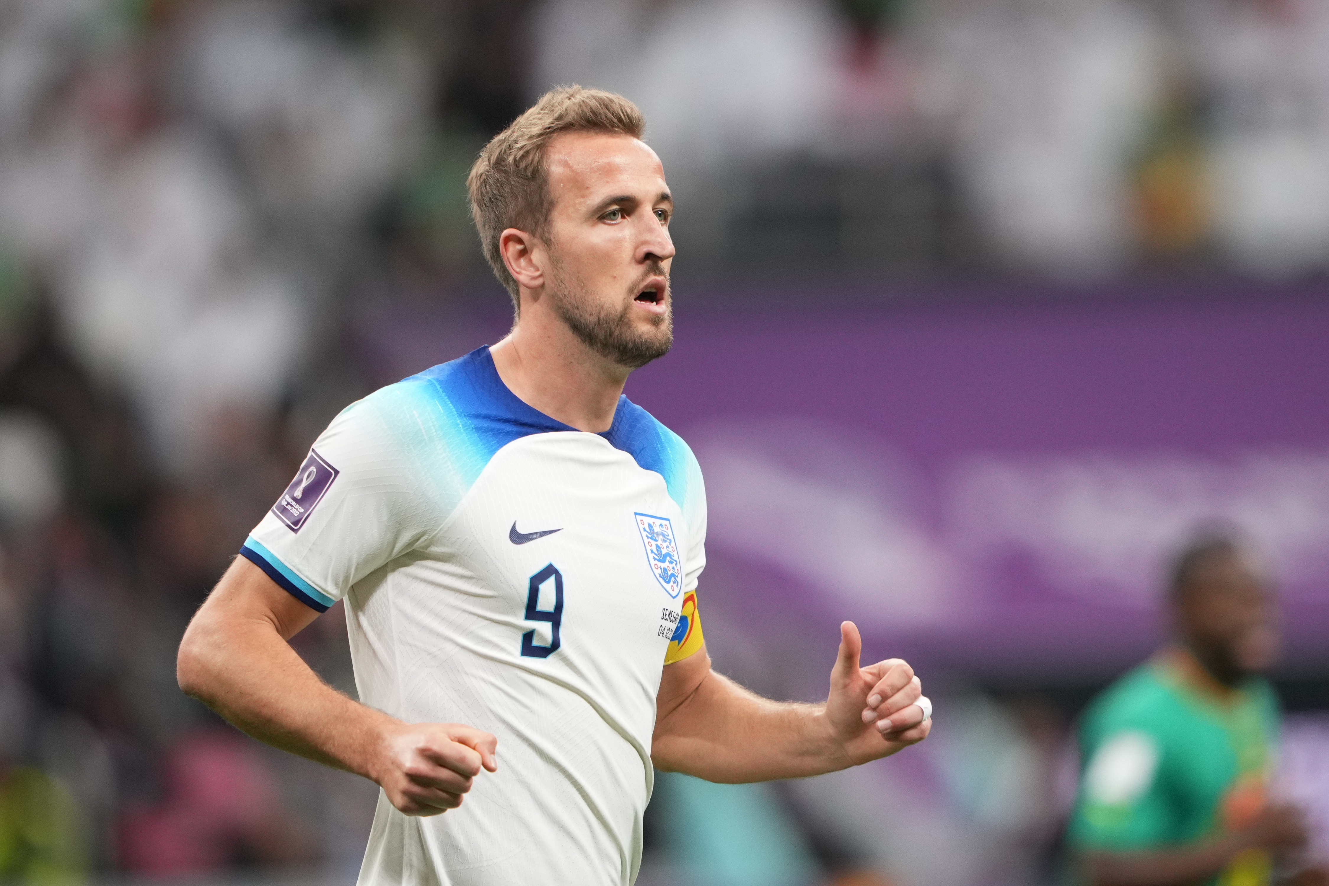 Harry Kane in England's match against Senegal.