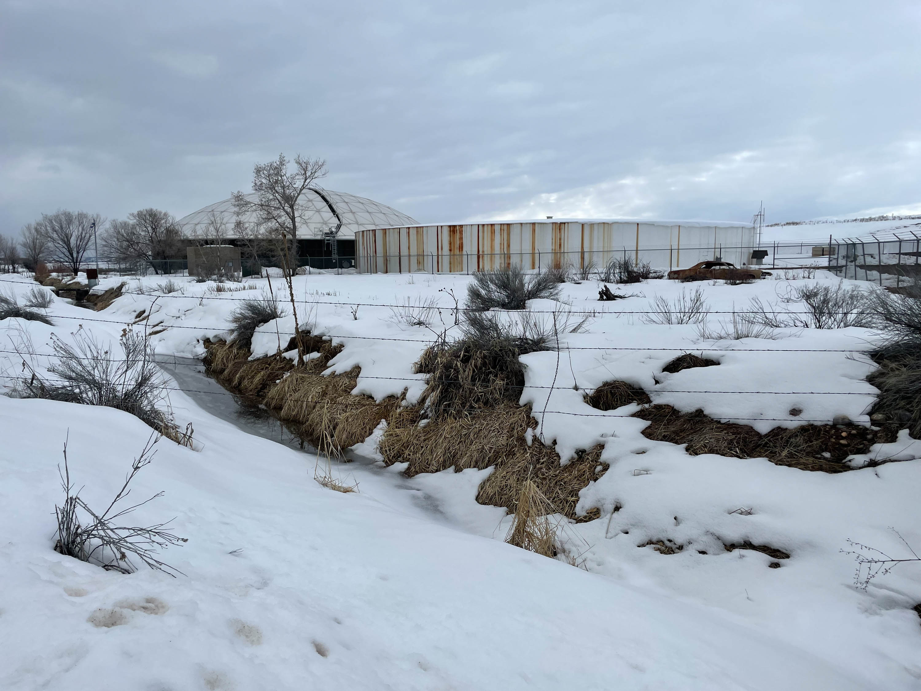 Water storage tanks in Southern Ute, Colorado
