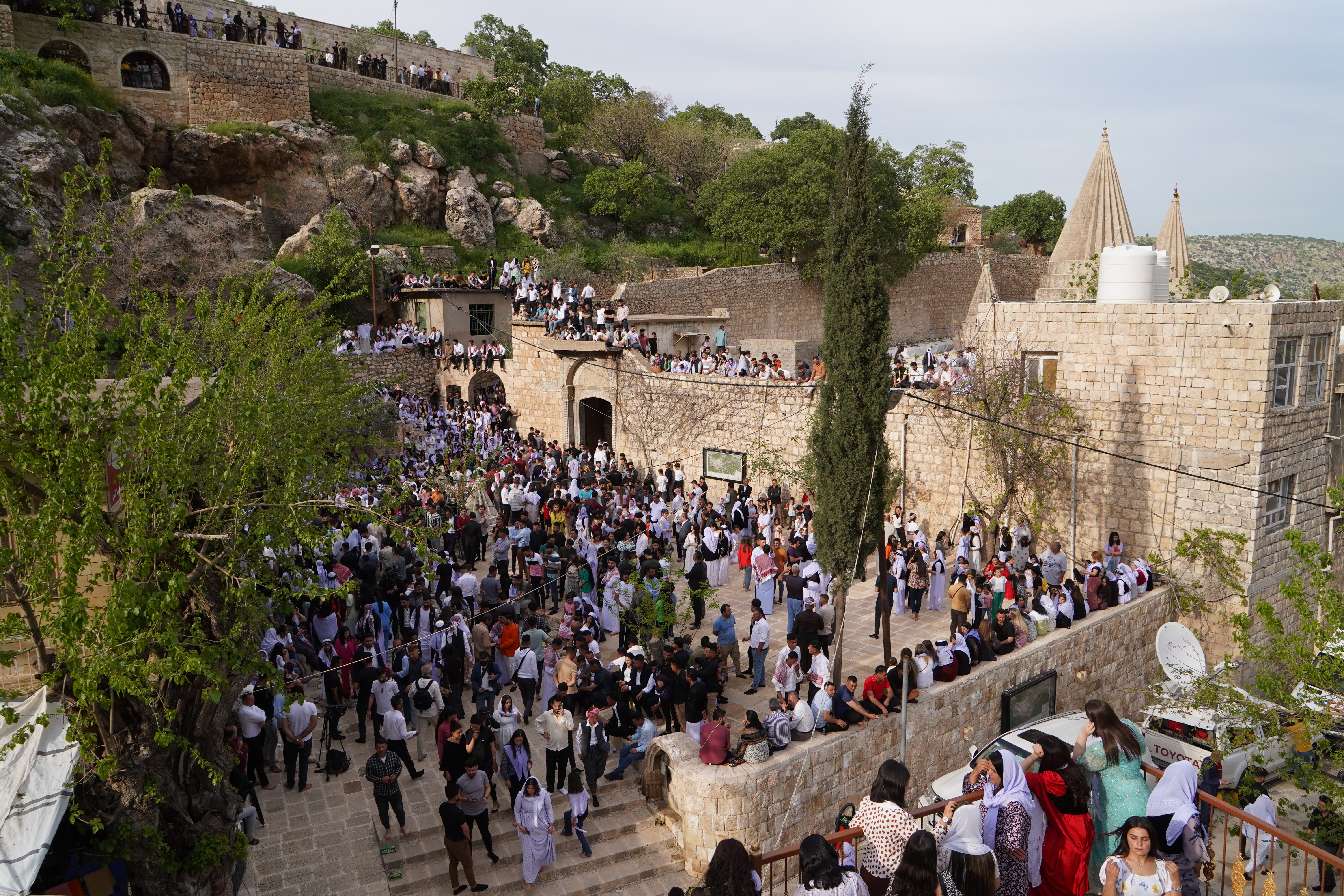 Yazidi New Year's Eve celebrations at Lalish Temple in the Kurdistan Region of Iraq [Ismael Adnan/Al Jazeera]