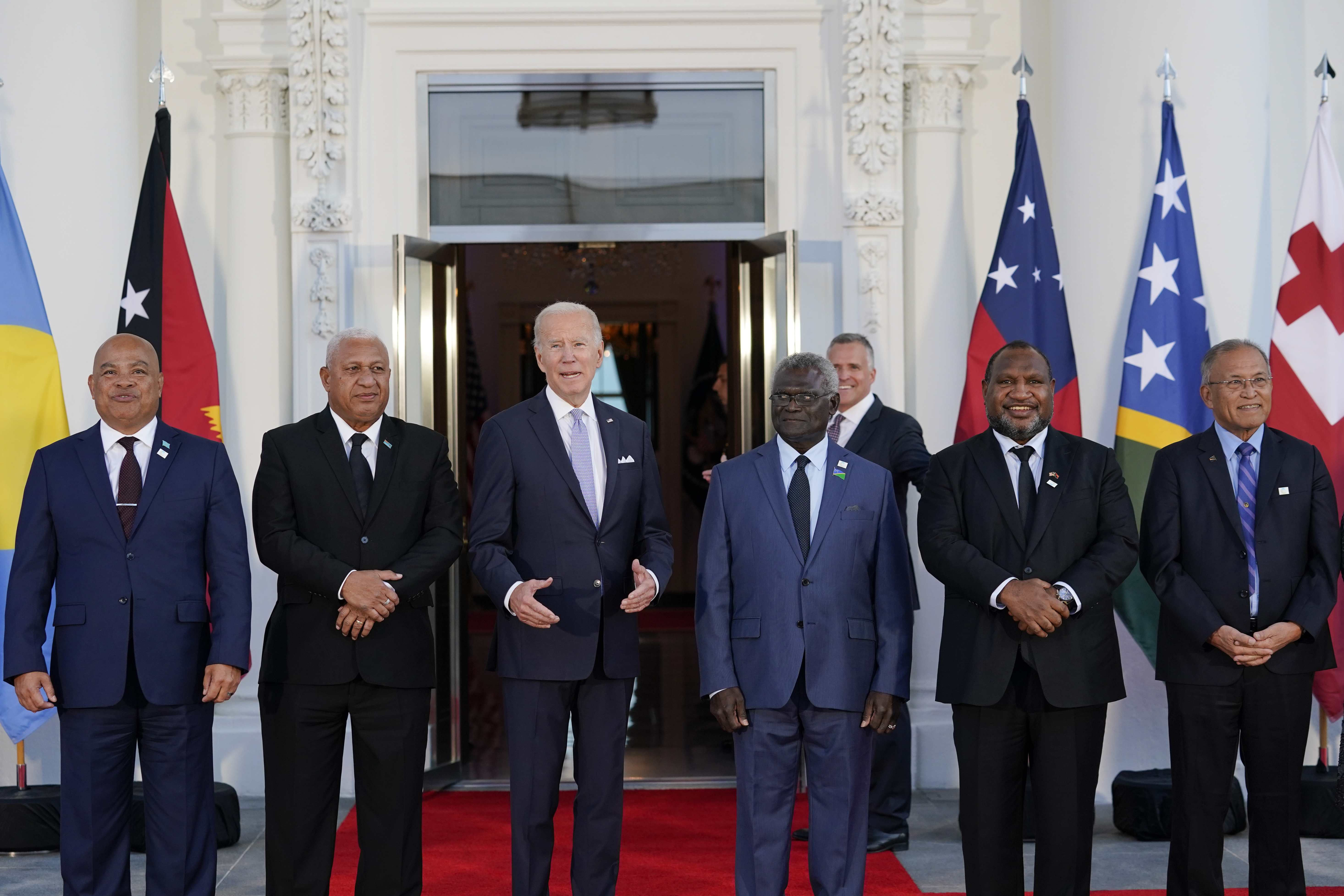 Pacific leaders with Joe Biden at the White House