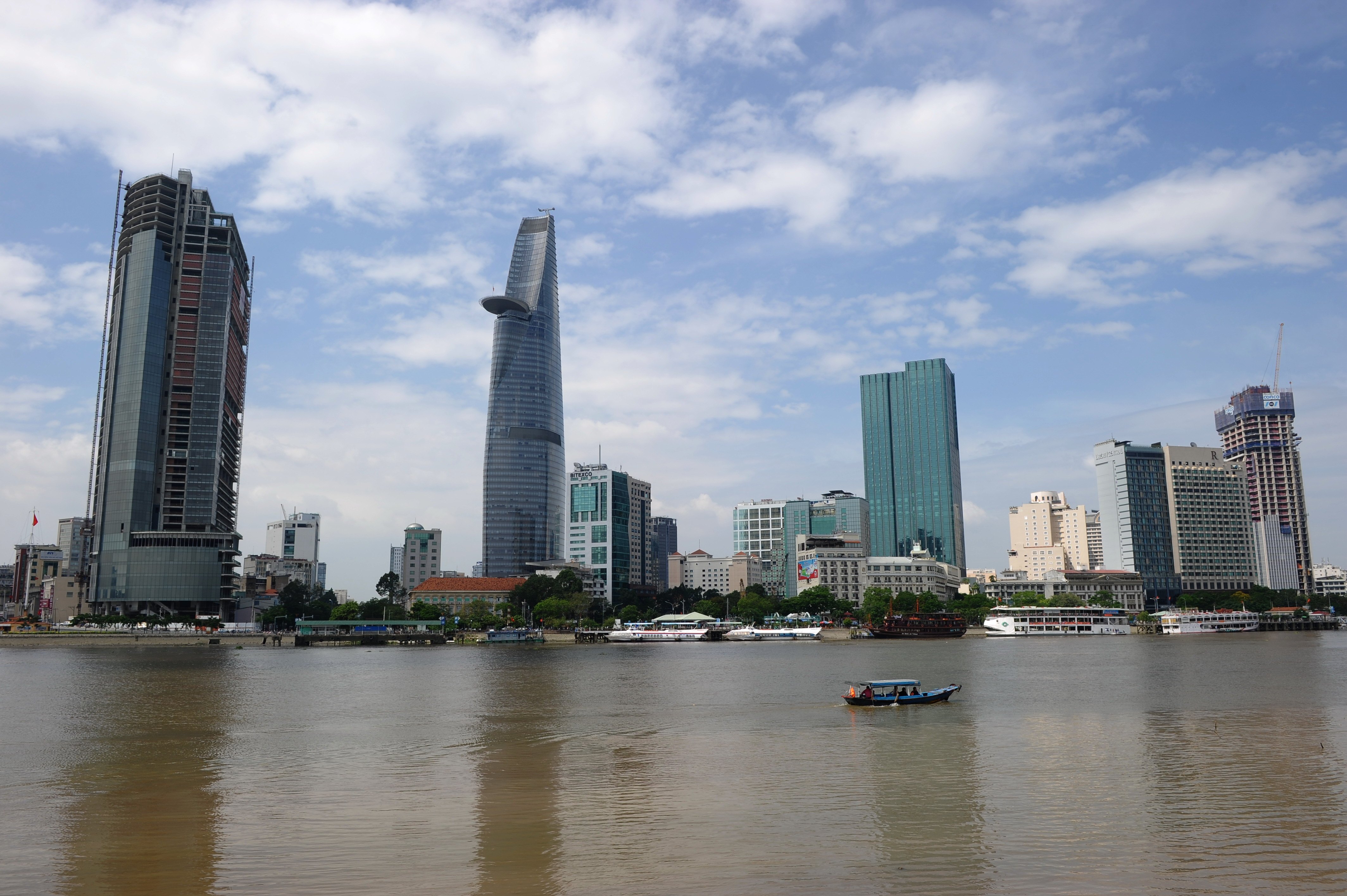 Ho Chi Minh City view from river