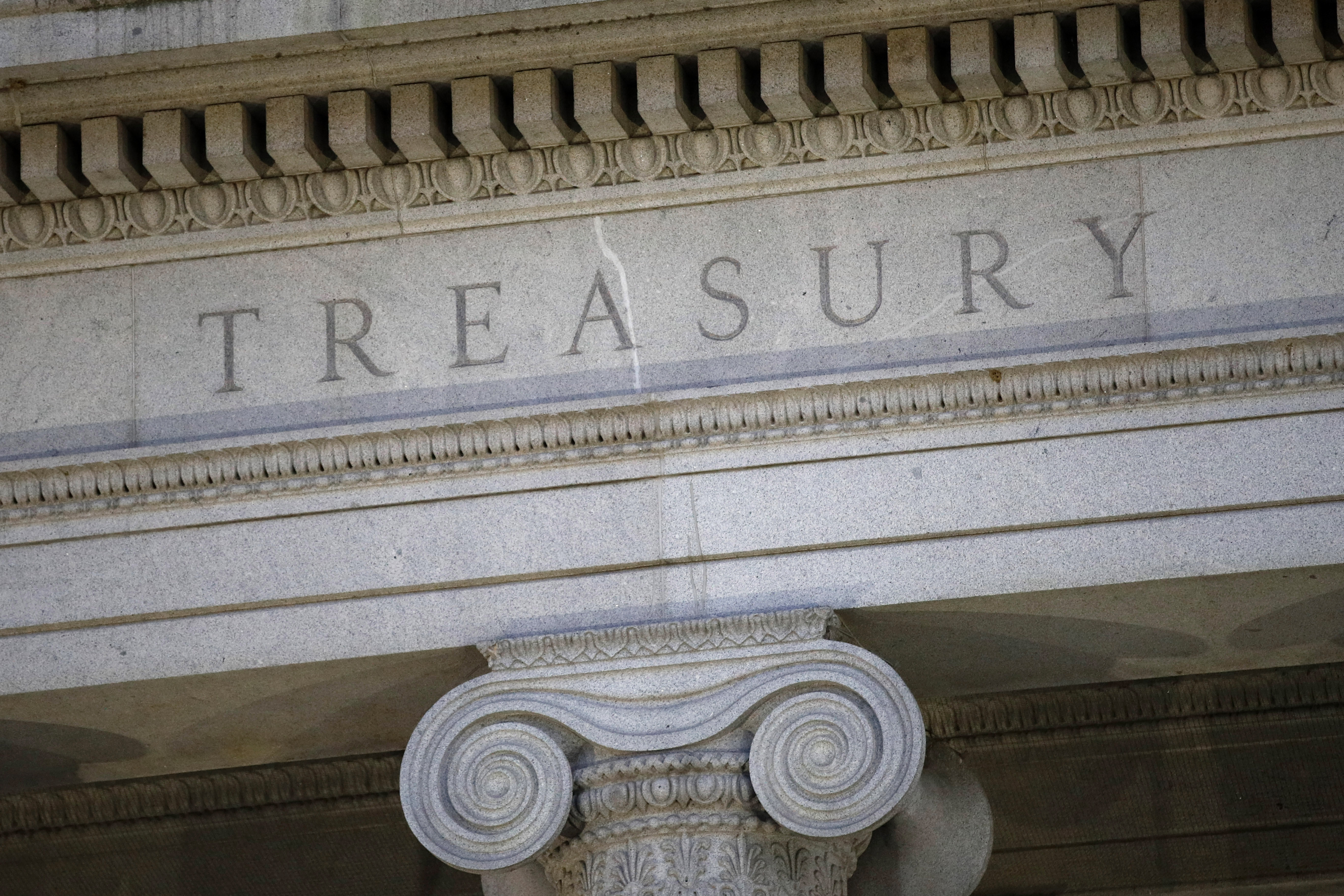 The US Treasury Department building.
