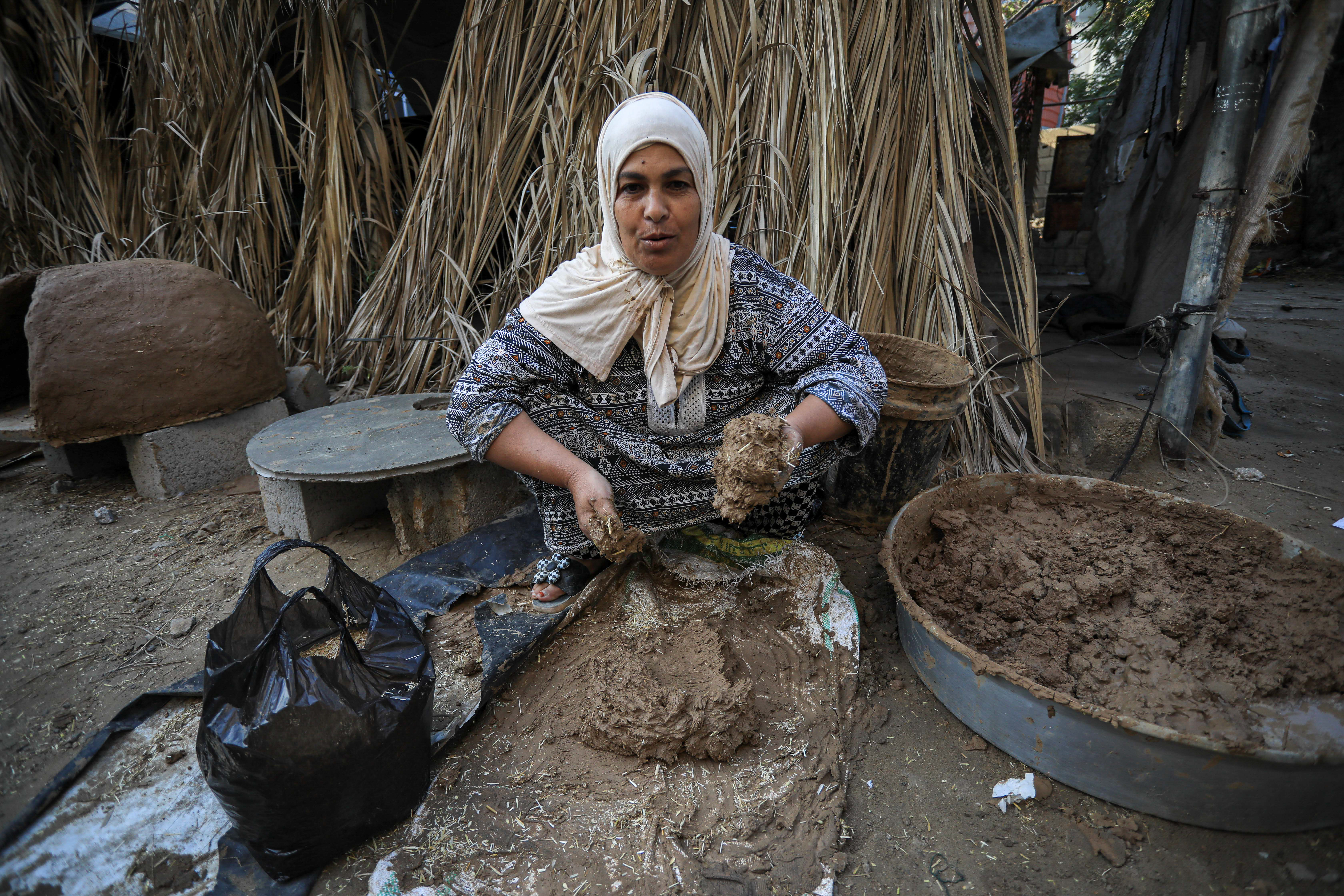 Traditional ovens made by Palestinian woman
