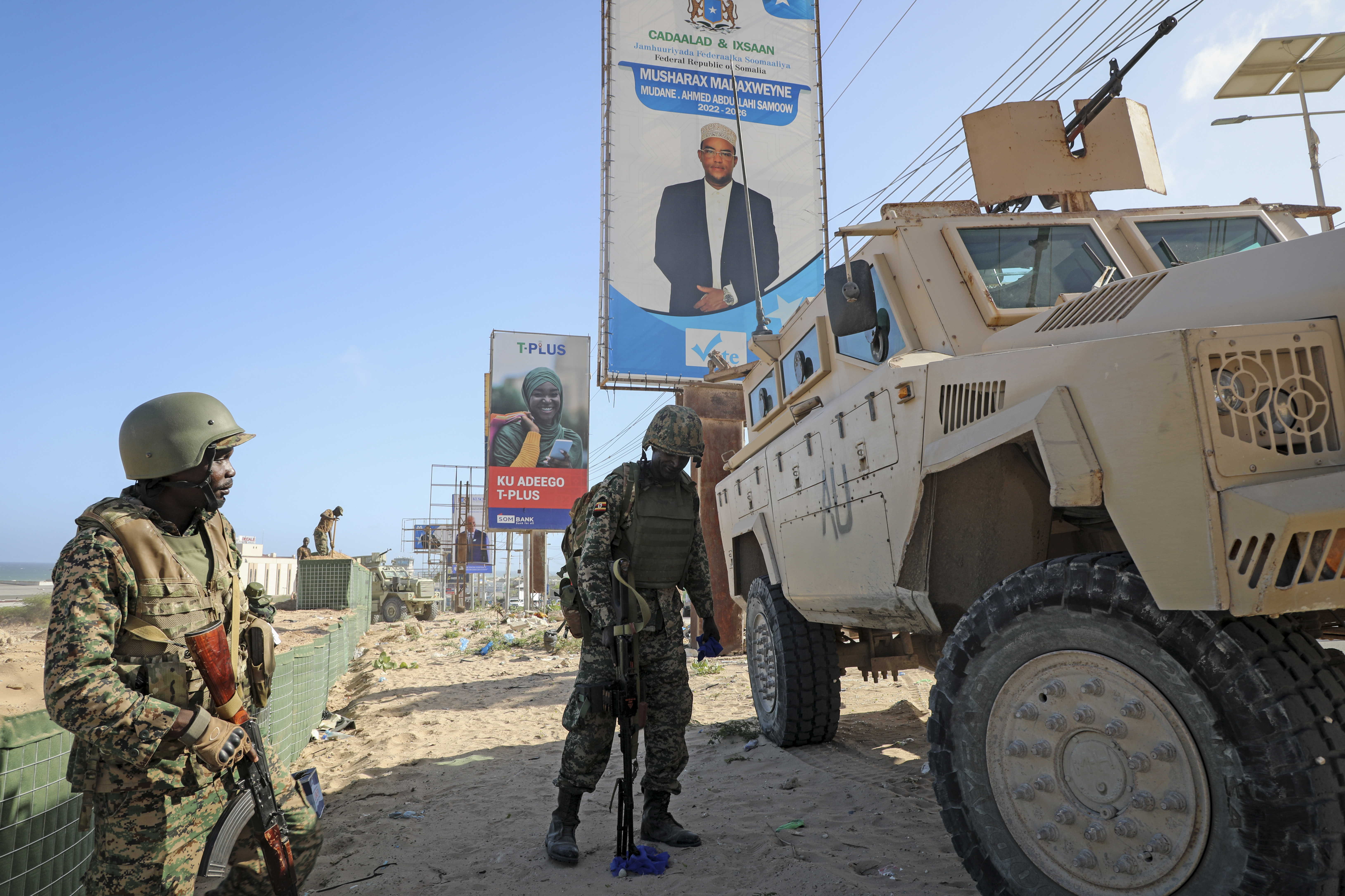 Ugandan peacekeepers with the African Transition Mission in Somalia (ATMIS)
