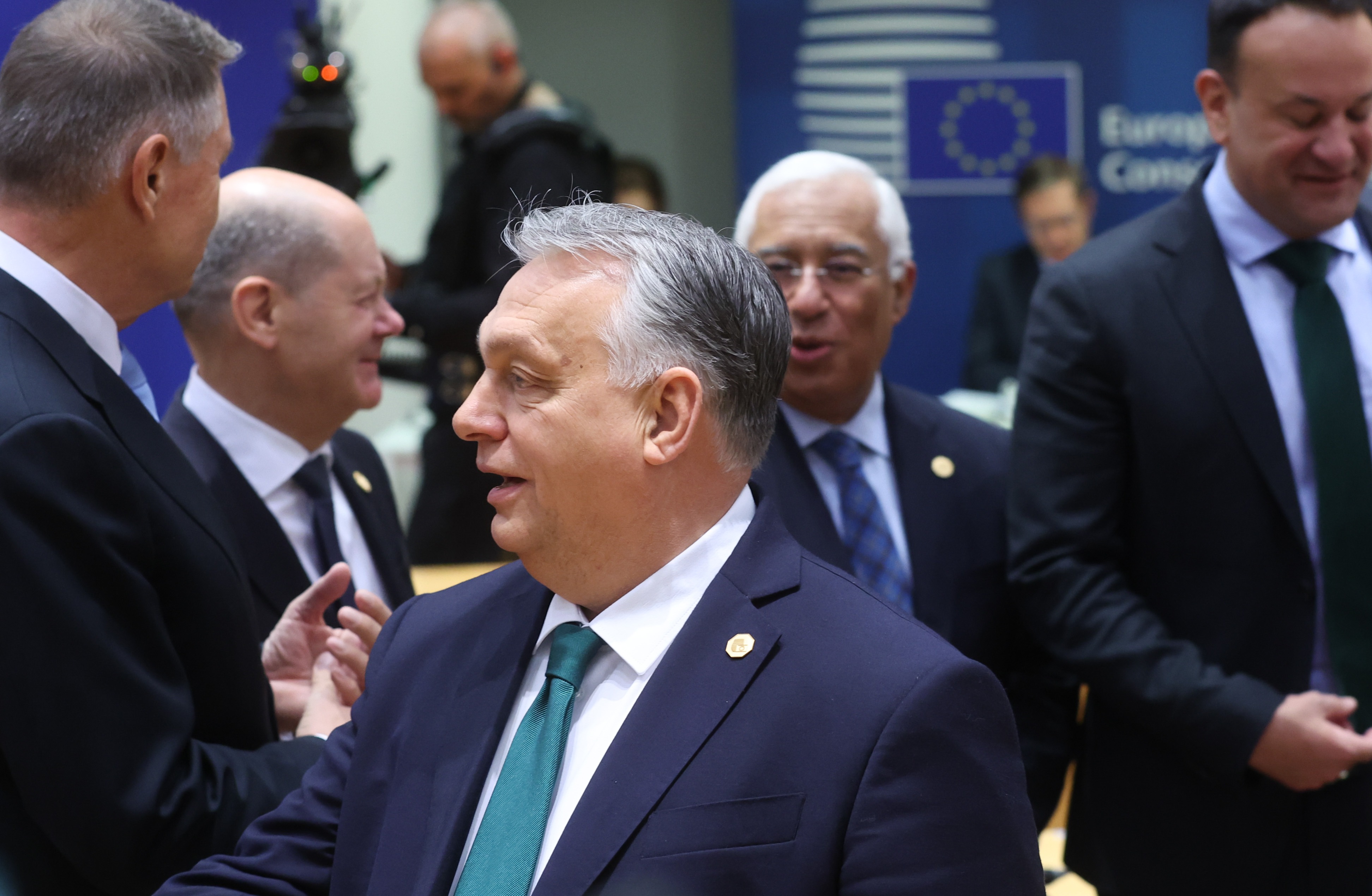 Hungarian Prime Minister Viktor Orban at the meeting in Brussels, Belgium