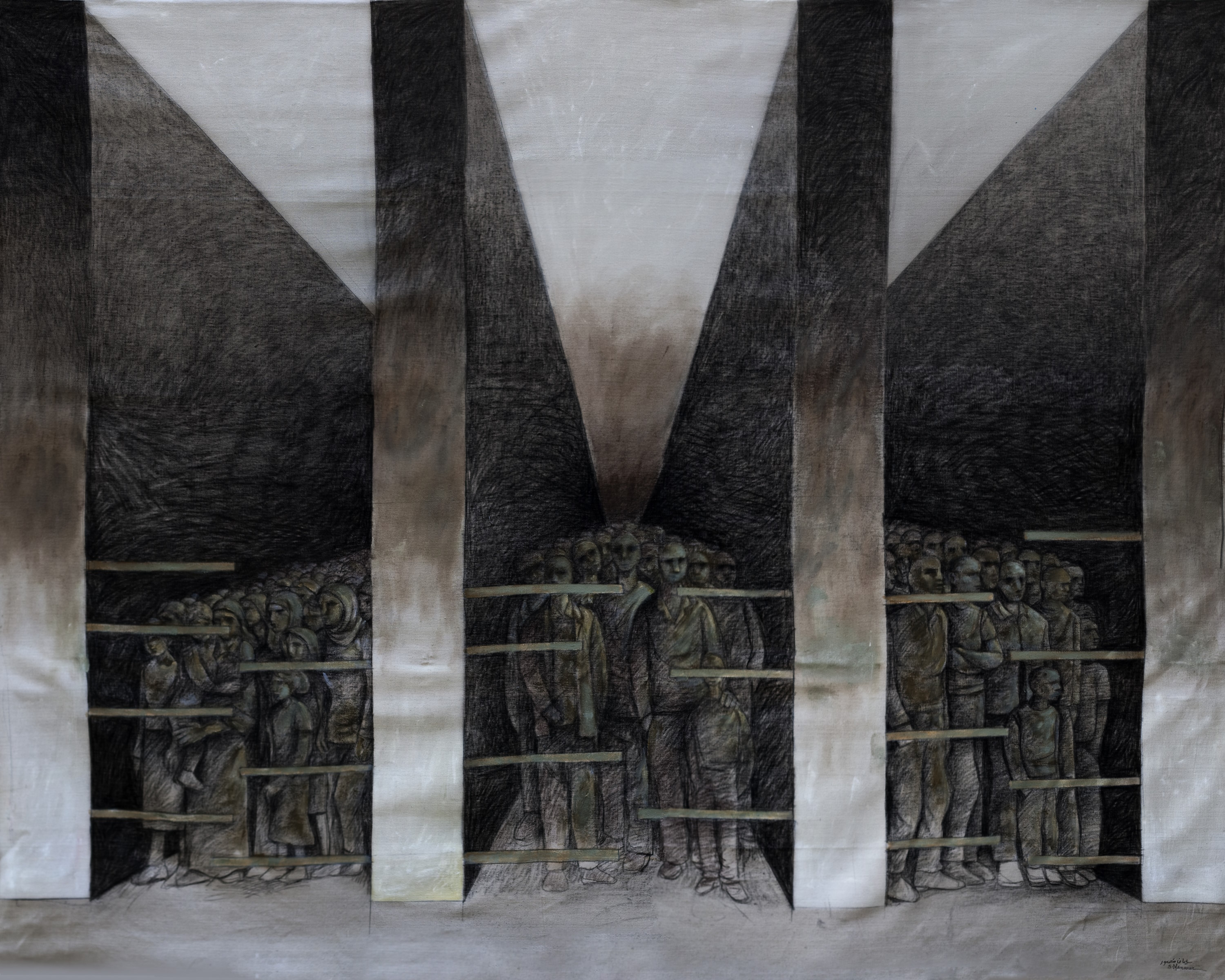 2010 Homeland (Acrylic and charcoal) [Courtesy of Sliman Mansour]