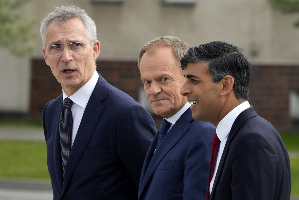Britain's Prime Minister Rishi Sunak visiting Poland