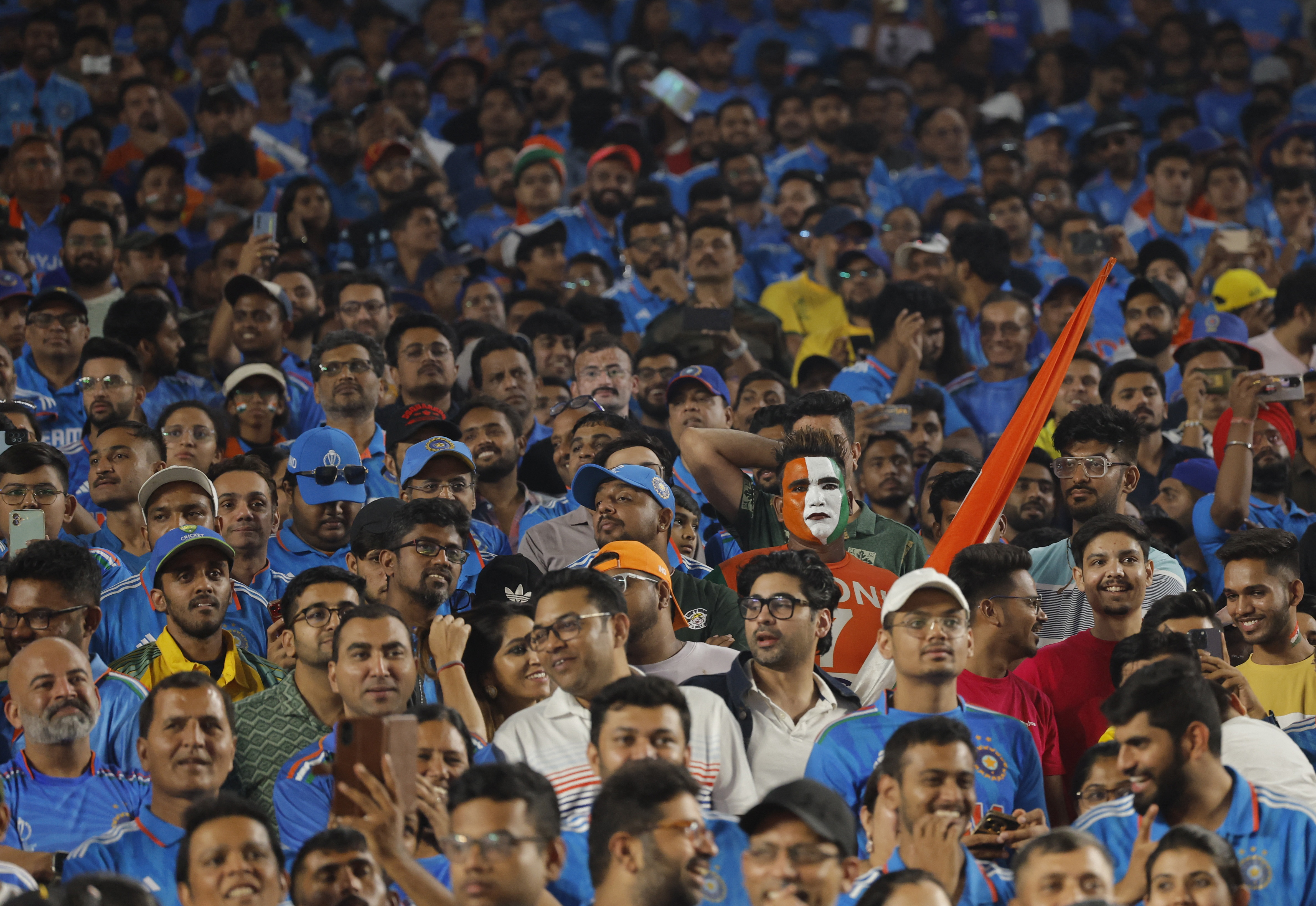Cricket - ICC Cricket World Cup 2023 - Final - India v Australia - Narendra Modi Stadium, Ahmedabad, India - November 19, 2023 India fans looks dejected in the stands REUTERS/Adnan Abidi