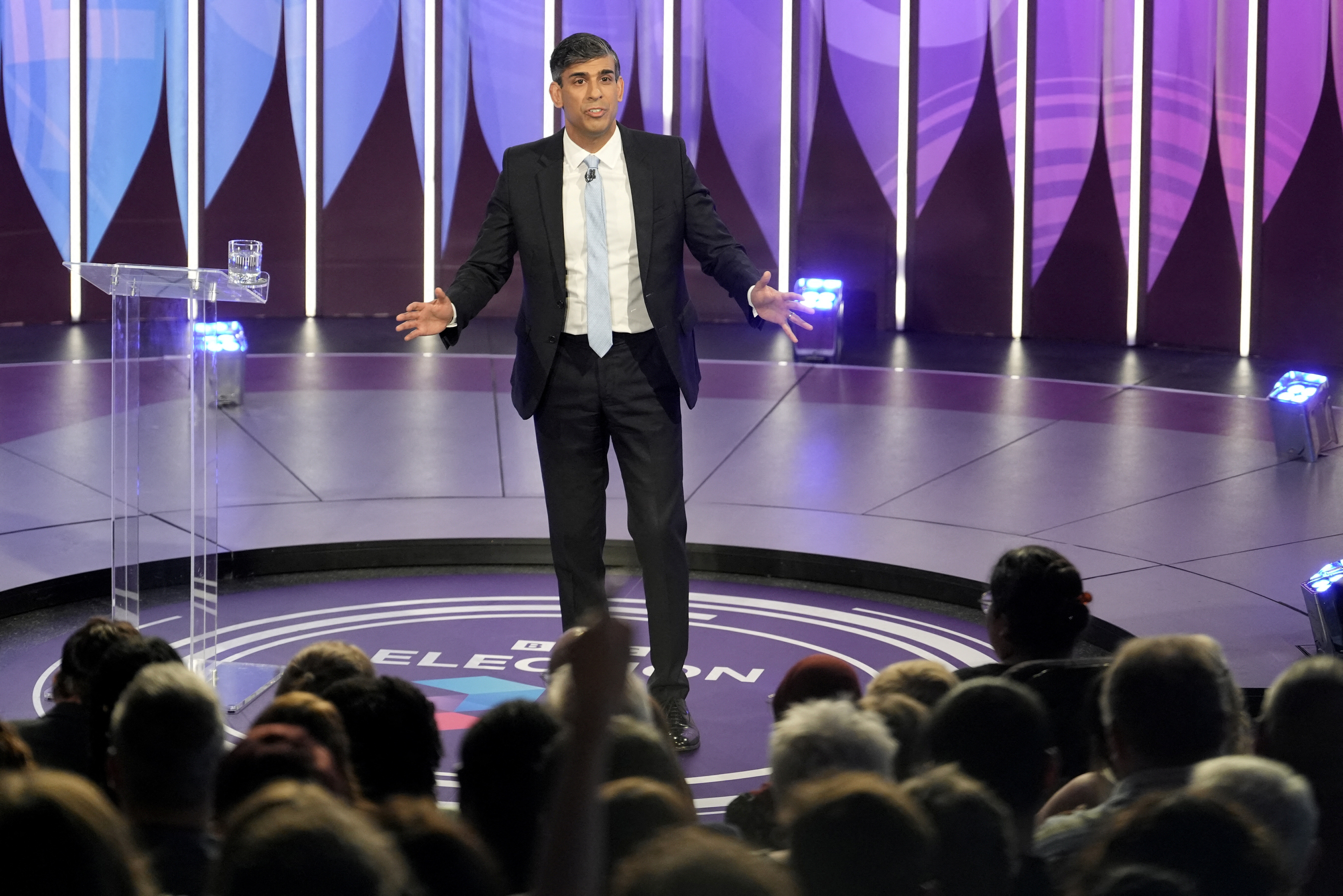 'Incredibly angry' about betting allegations: Prime Minister Rishi Sunak speaks during a BBC Question Time Leaders' Special in York, the United Kingdom, on June 20, 2024 [Stefan Rousseau/Pool via Reuters]
