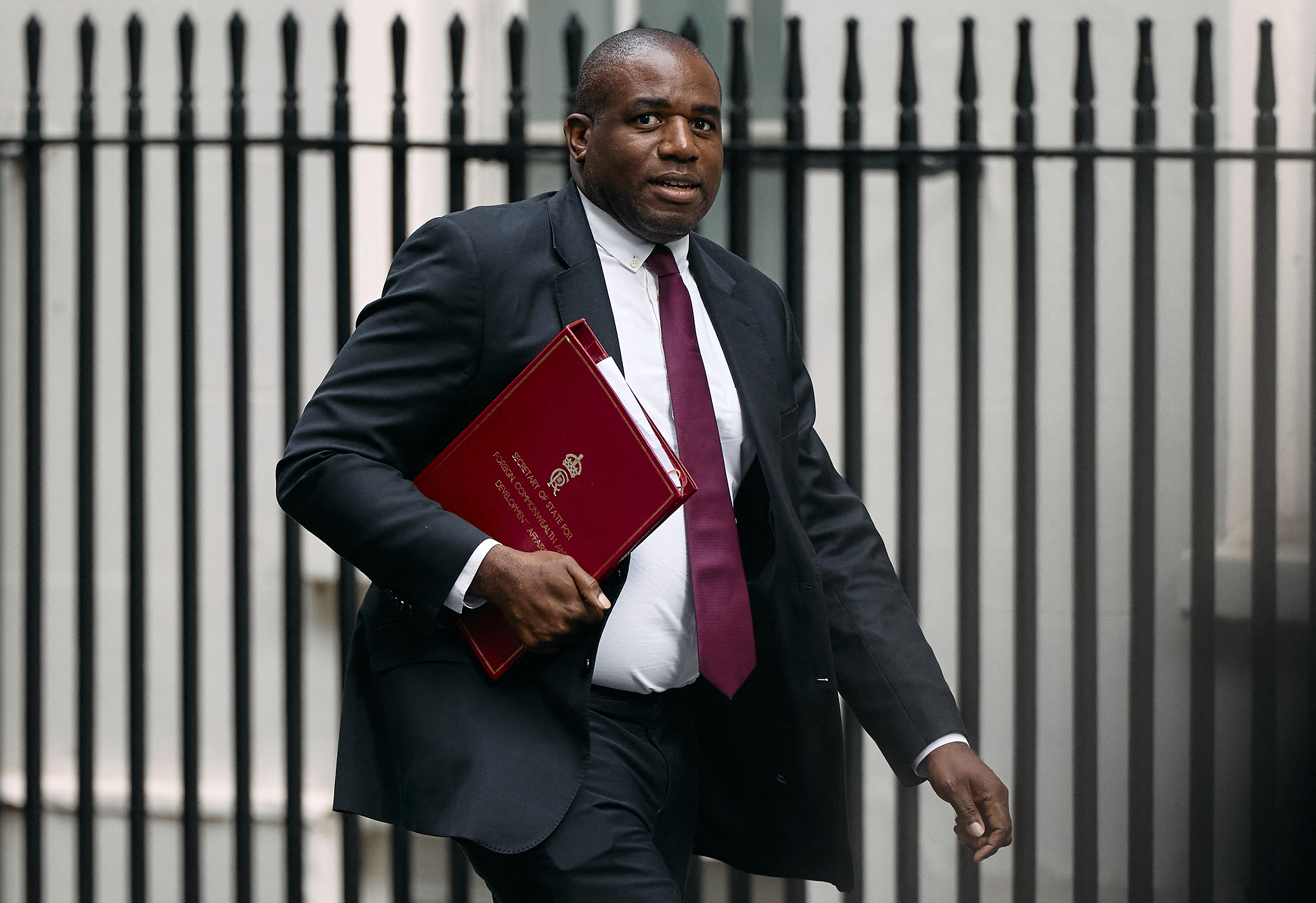 David Lammy arrives to attend a Cabinet meeting at 10 Downing Street in London [File: Benjamin Cremel/AFP]