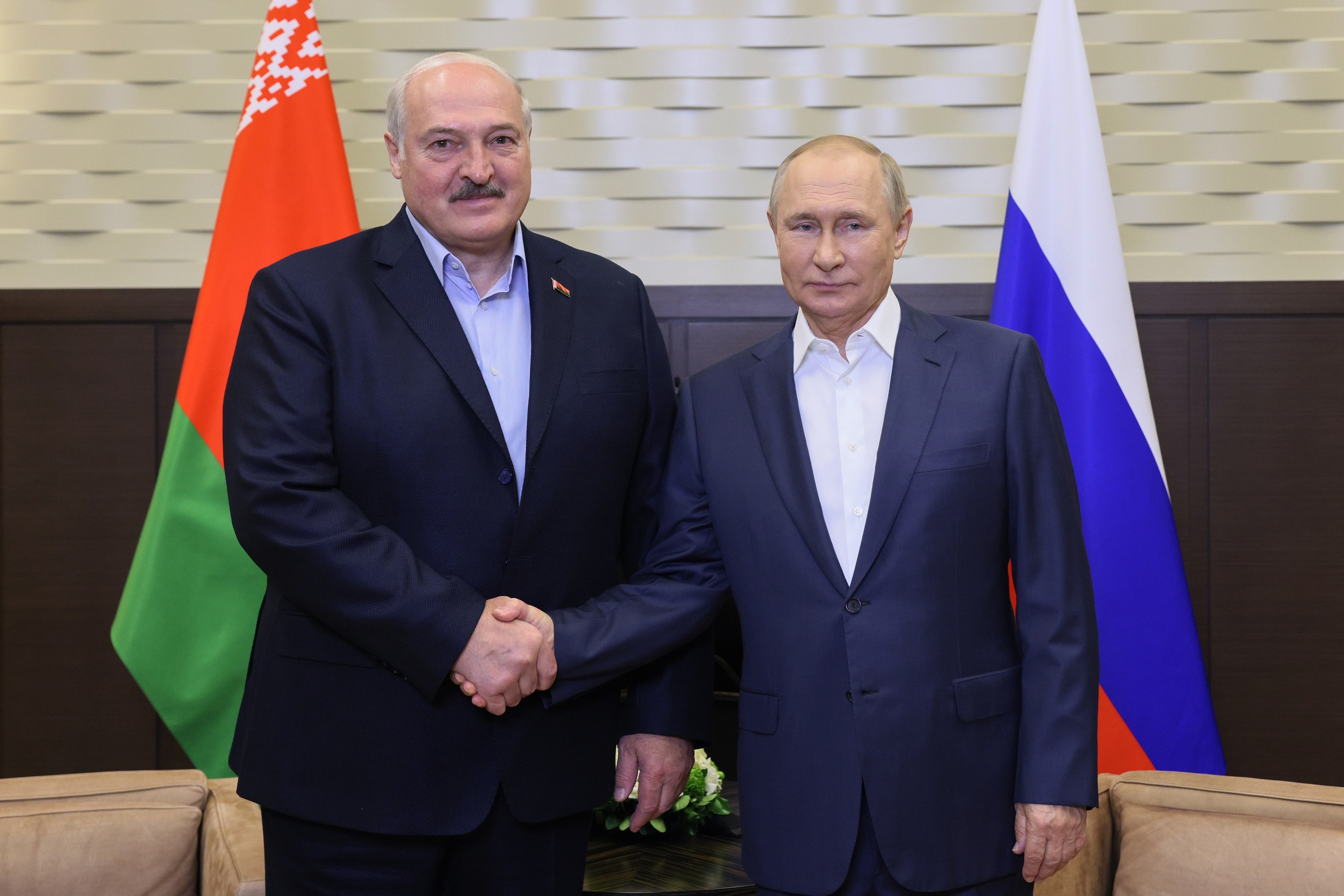 Vladimir Putin and Alexander Lukashenko