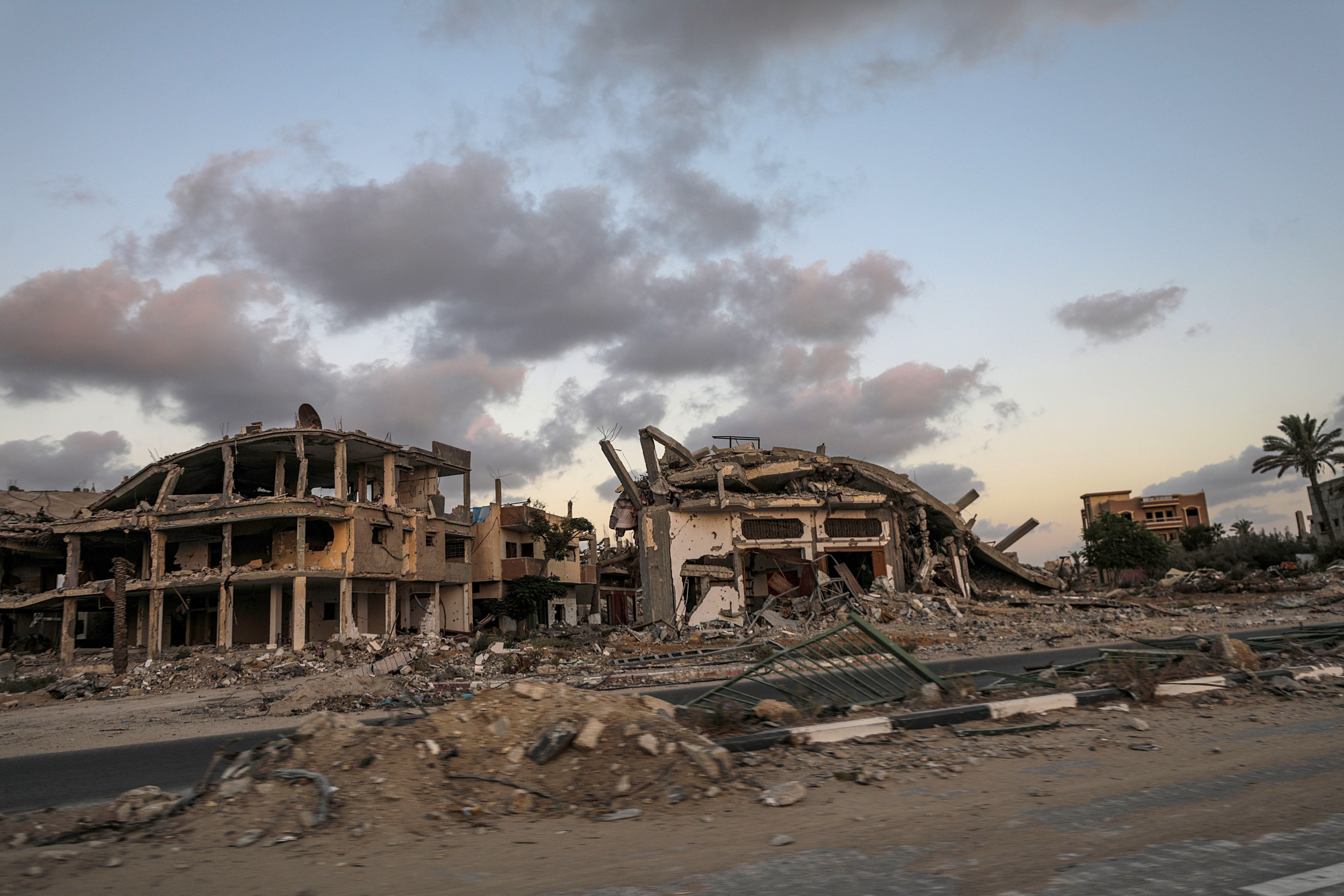 A view of destroyed buildings in Khan Younis, southern &lt;span&gt;Gaza Strip&lt;/span&gt;, September 15, 2024 [Mohammed Saber/EPA-EFE]