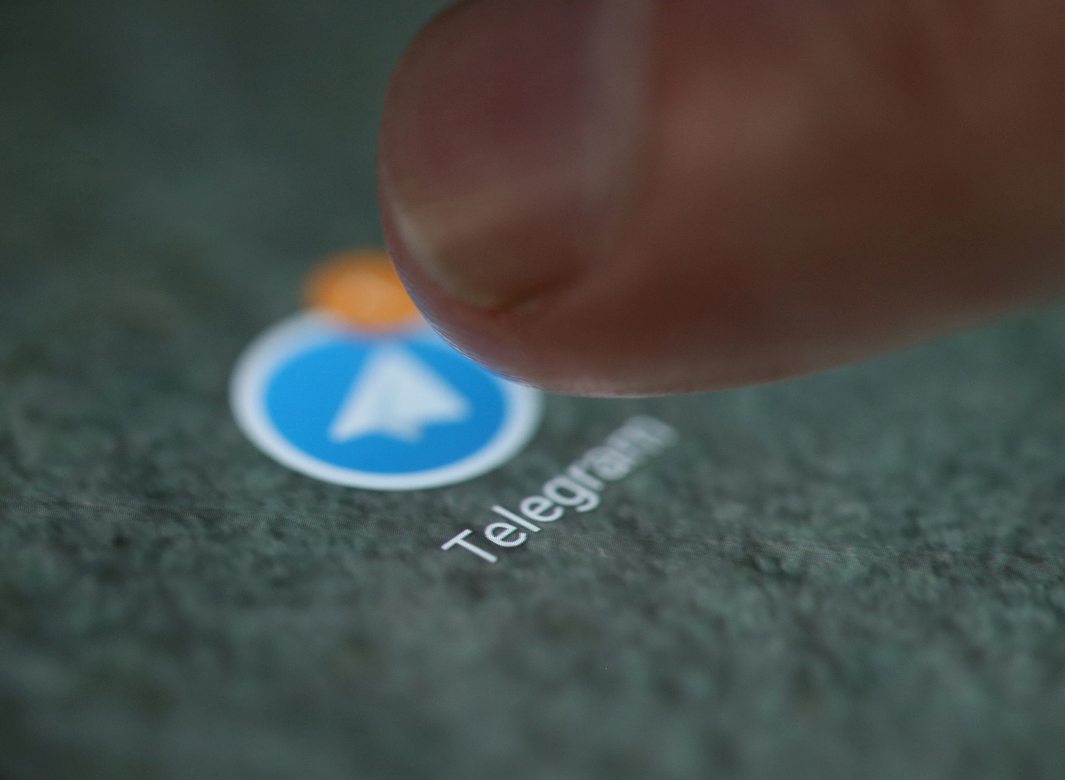 The Telegram app on a phone