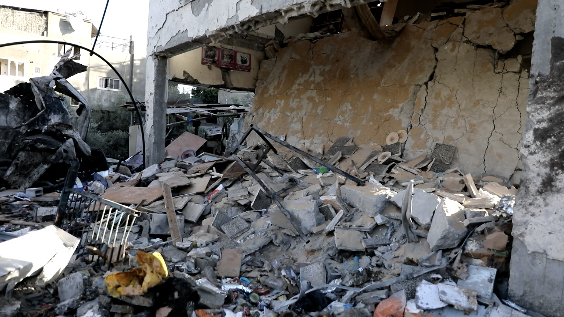 Scenes of the rubble and destruction after the Israeli military targeted a UN-based school in Gaza. (Al Jazeera)