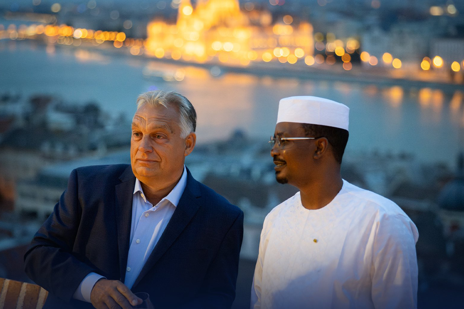 Hungarian Prime Minister Viktor Orban and Chad's President Mahamat Idriss Deby Itno