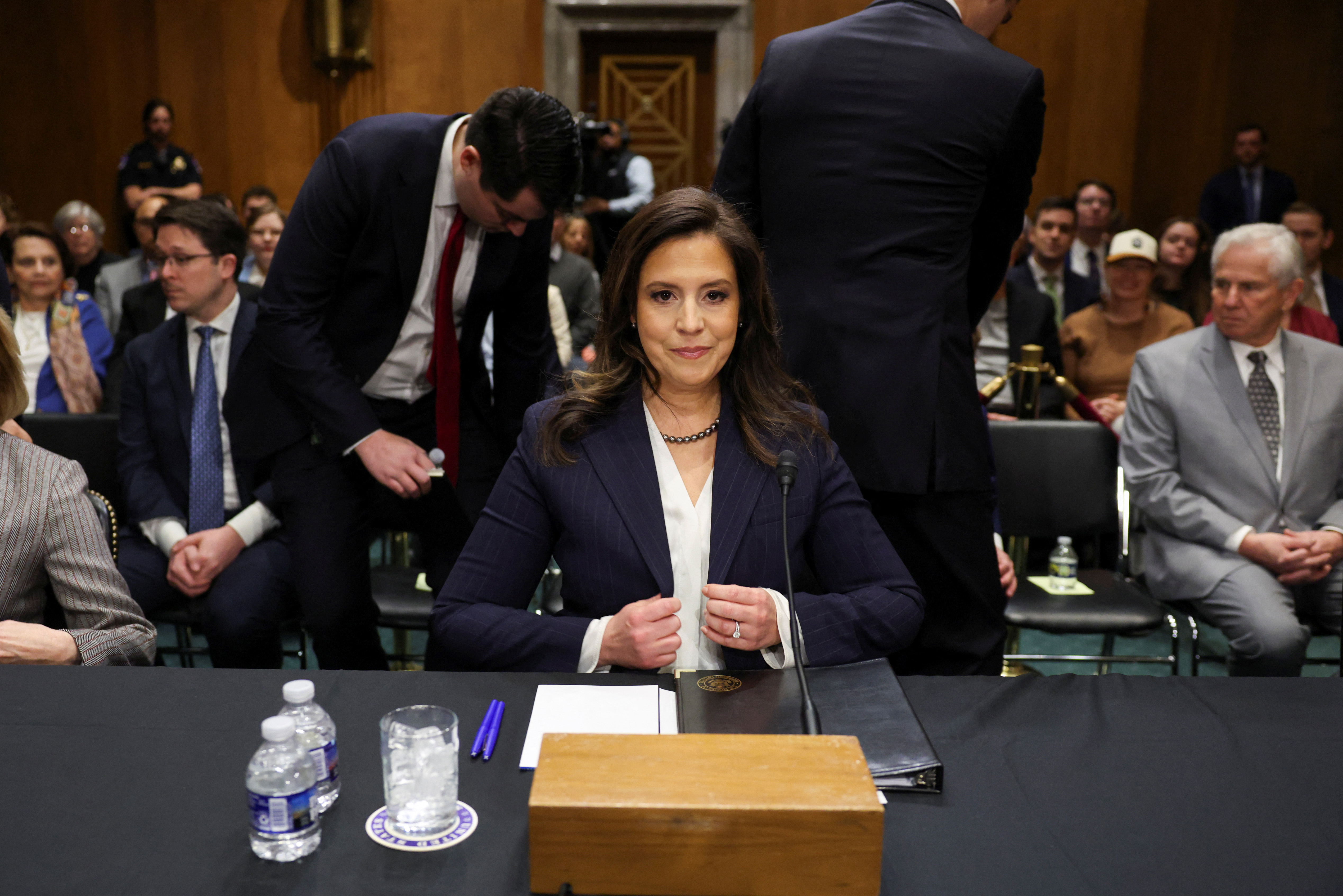 U.S. Rep. Elise Stefanik (R-NY), U.S. President Donald Trump’s nominee to be U.S. ambassador to the United Nations, testifies before a Senate Foreign Relations Committee confirmation hearing on Capitol Hill in Washington, U.S., January 21, 2025. [Evelyn Hockstein/Reuters]