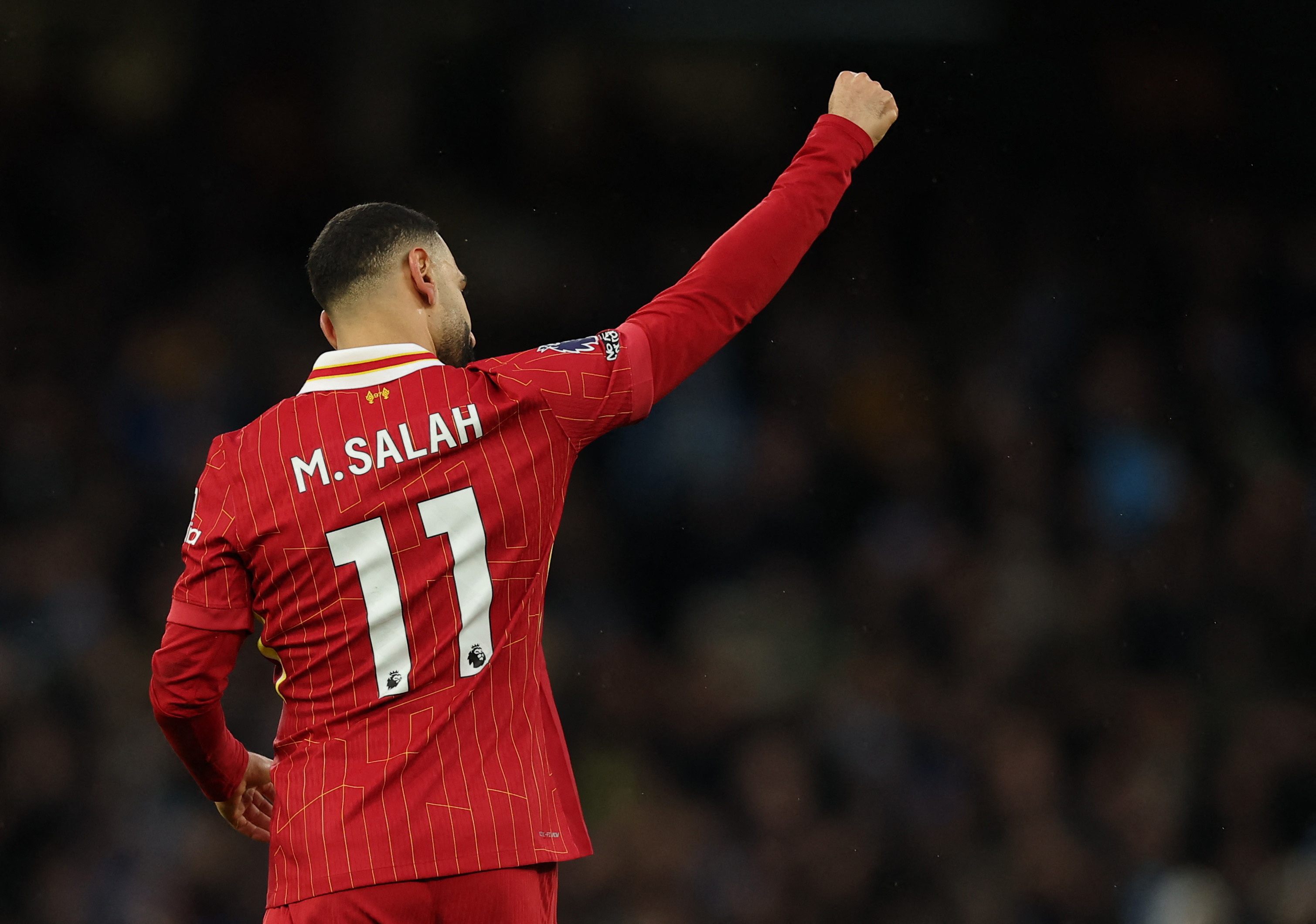 Liverpool's Mohamed Salah celebrates scoring