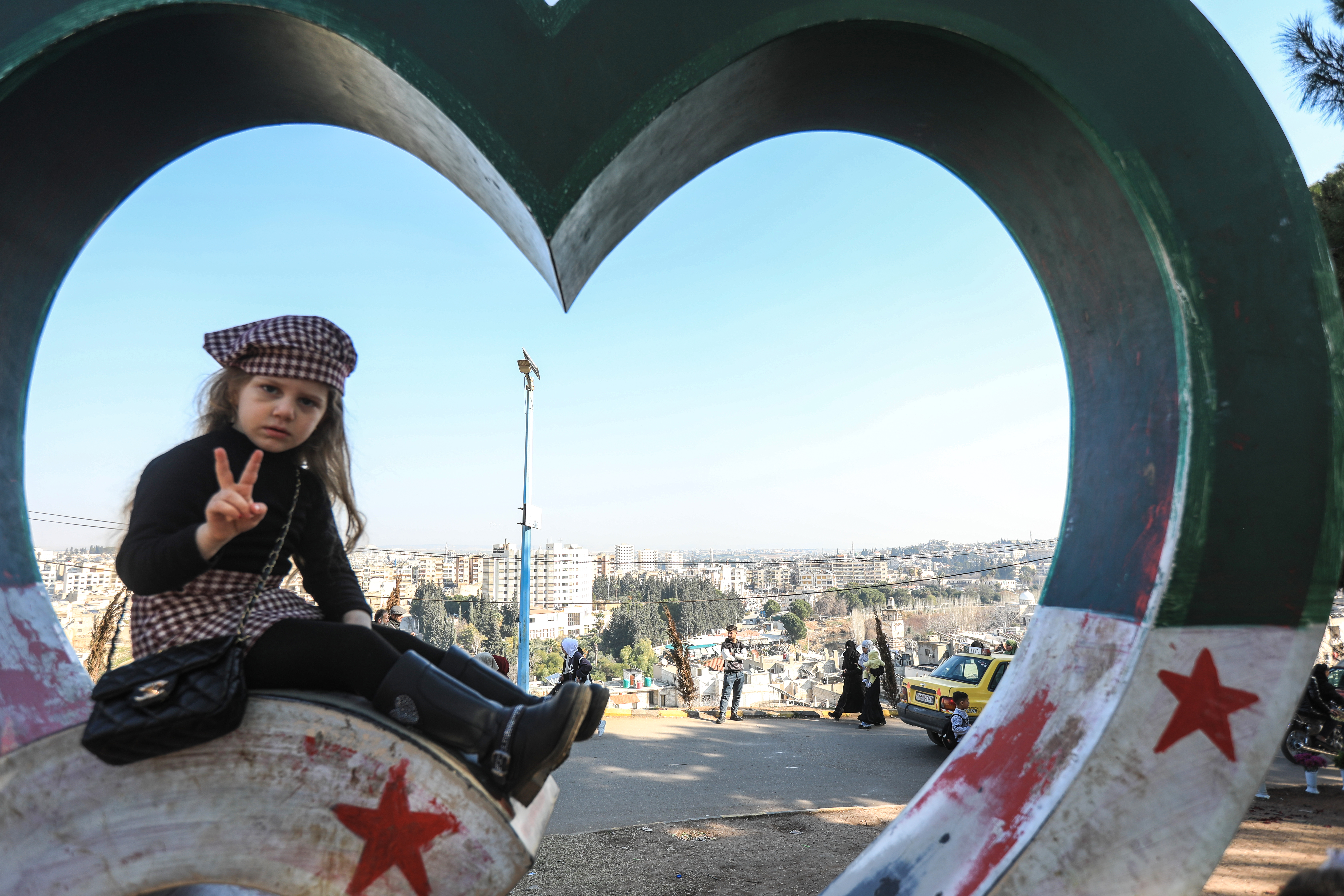 A child in Hama's city centre